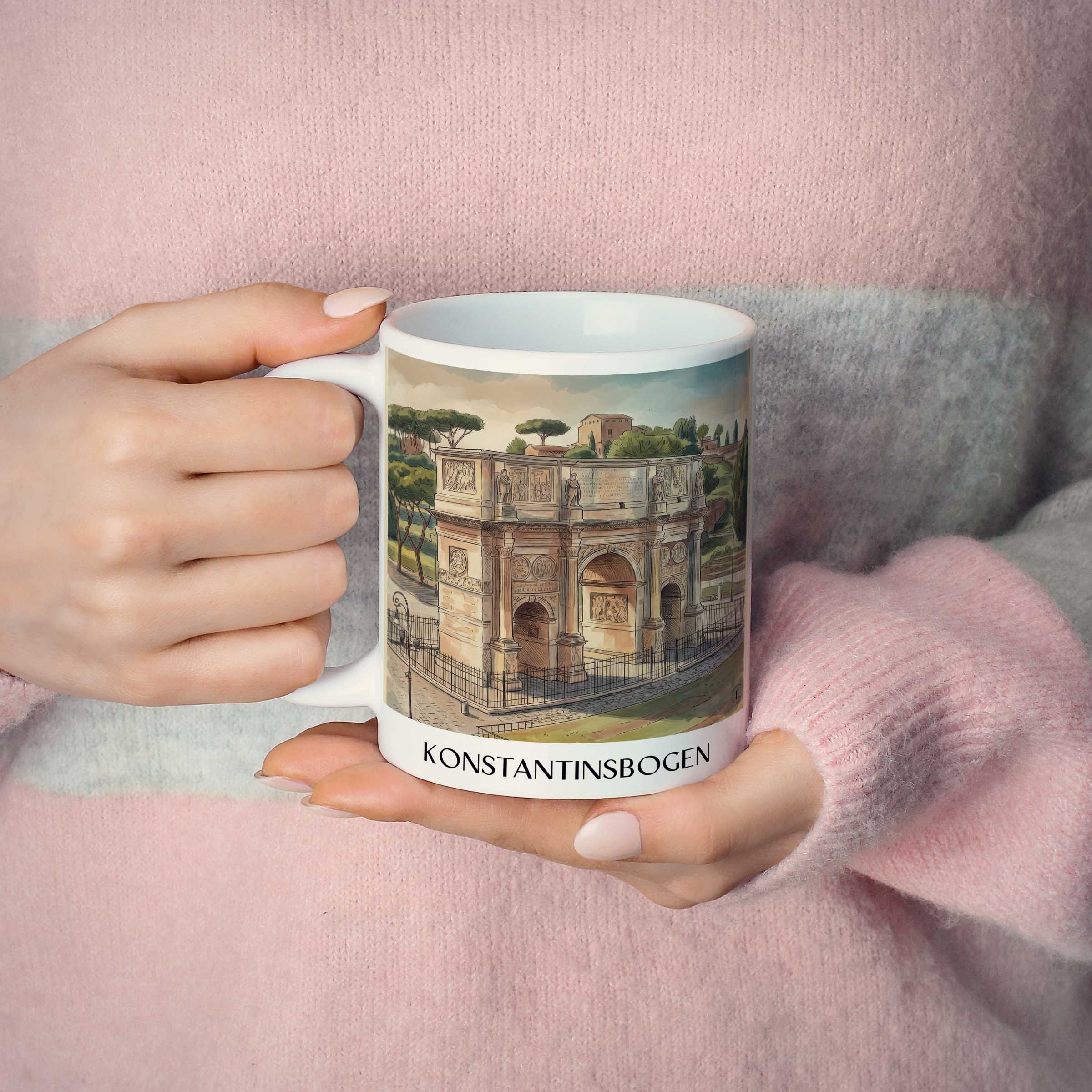 konstantinsbogen-rom-italien-kaffeebecher-aquarell