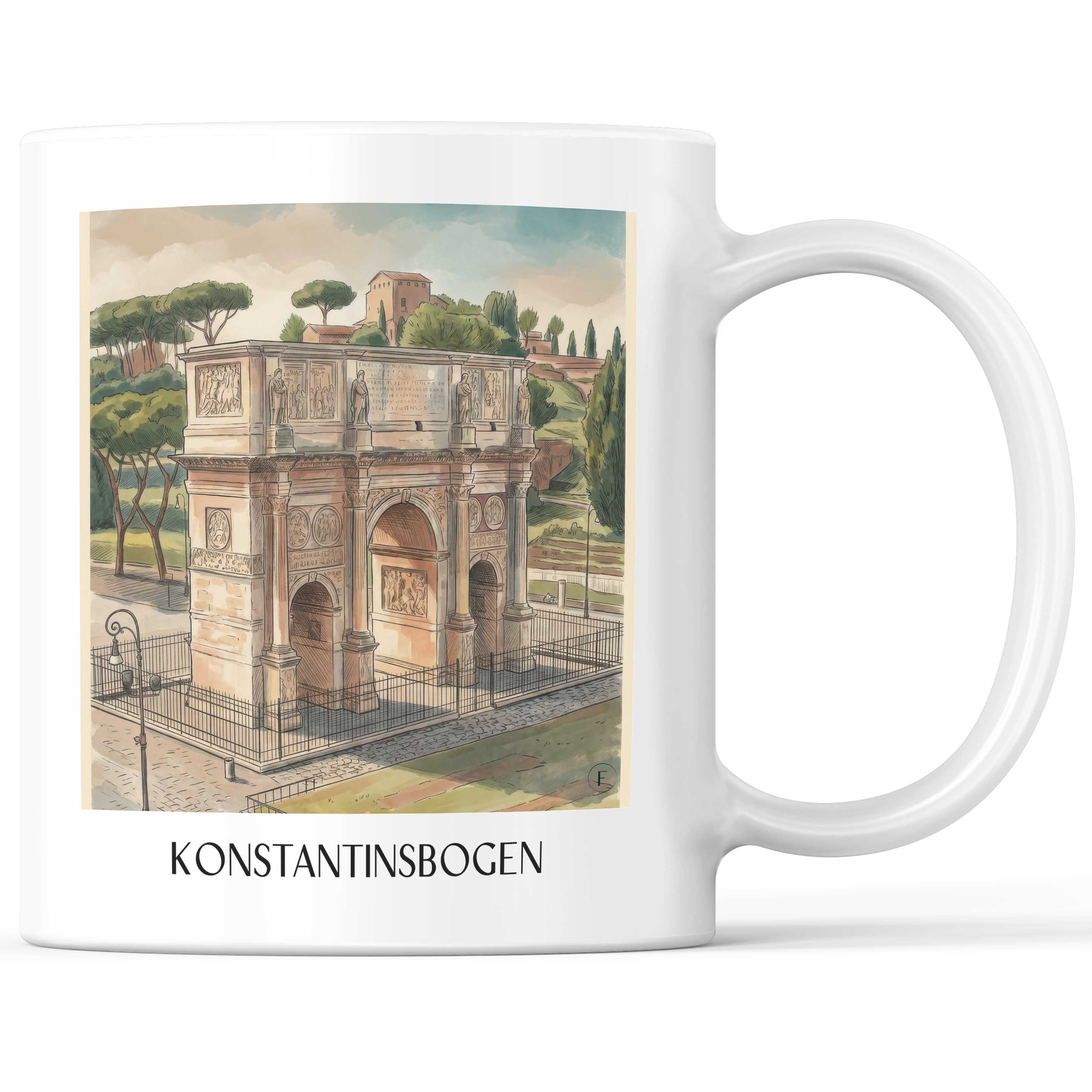 konstantinsbogen-rom-italien-kaffeebecher-aquarell