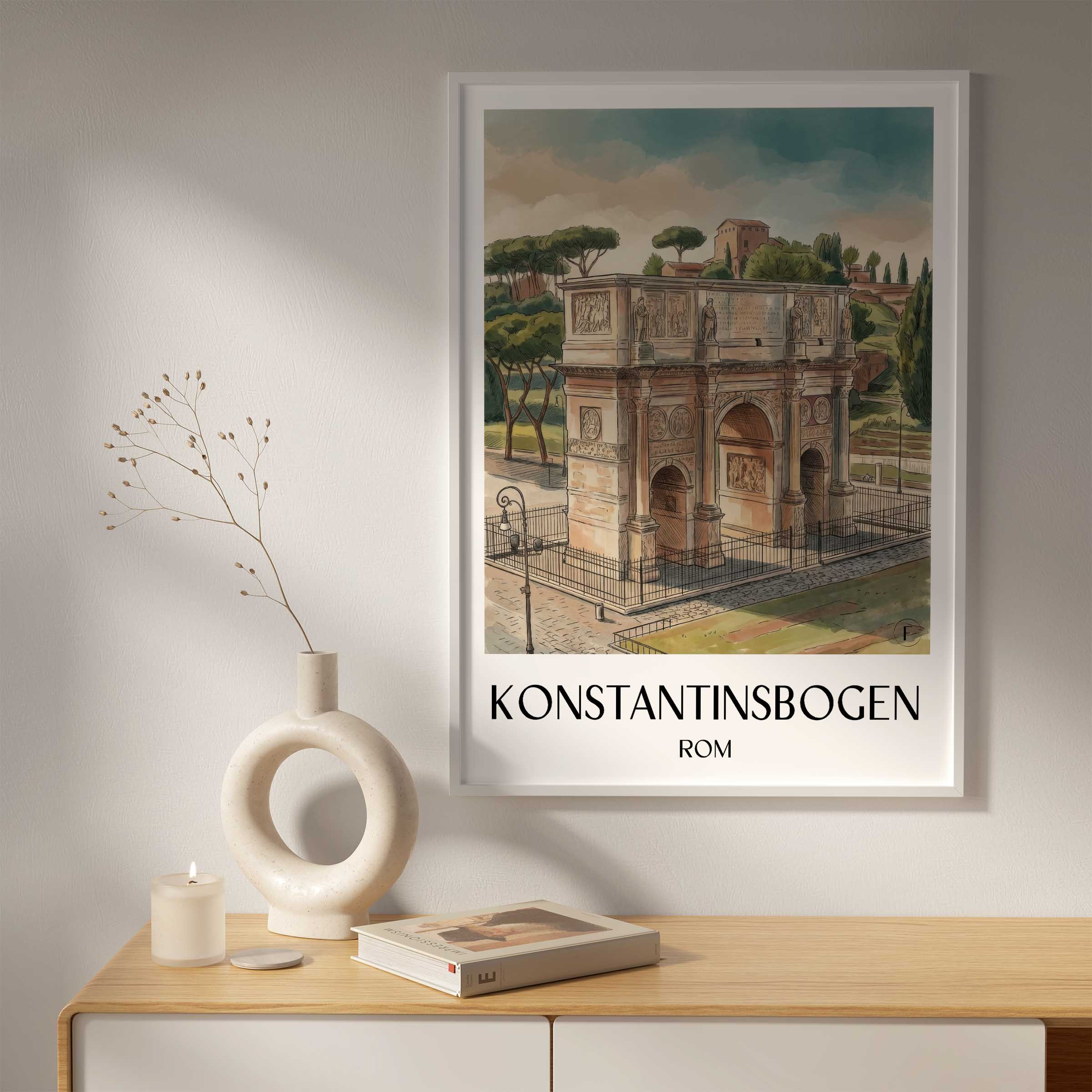konstantinsbogen-rom-italien-poster-aquarell