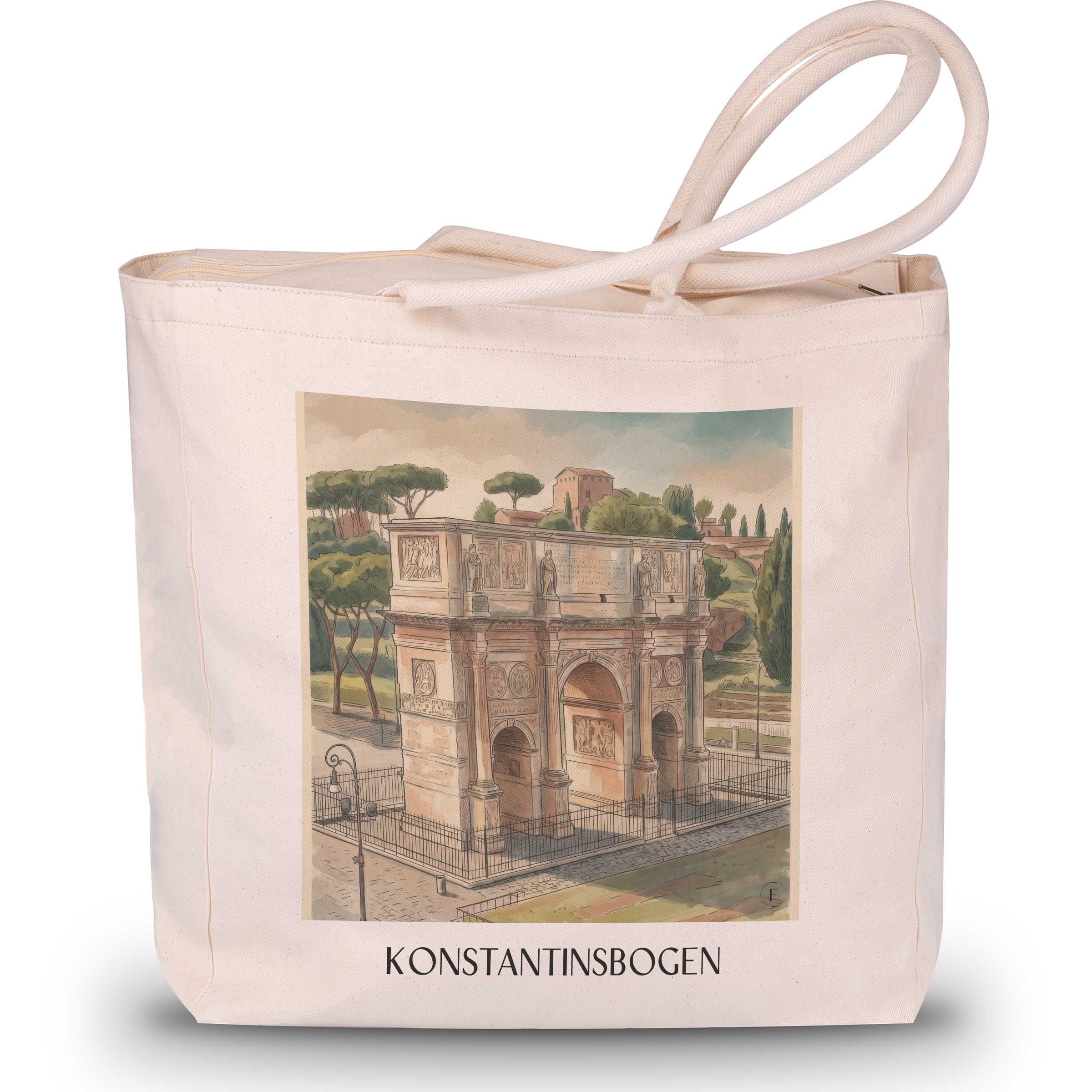 konstantinsbogen-rom-italien-einkaufstasche-aquarell