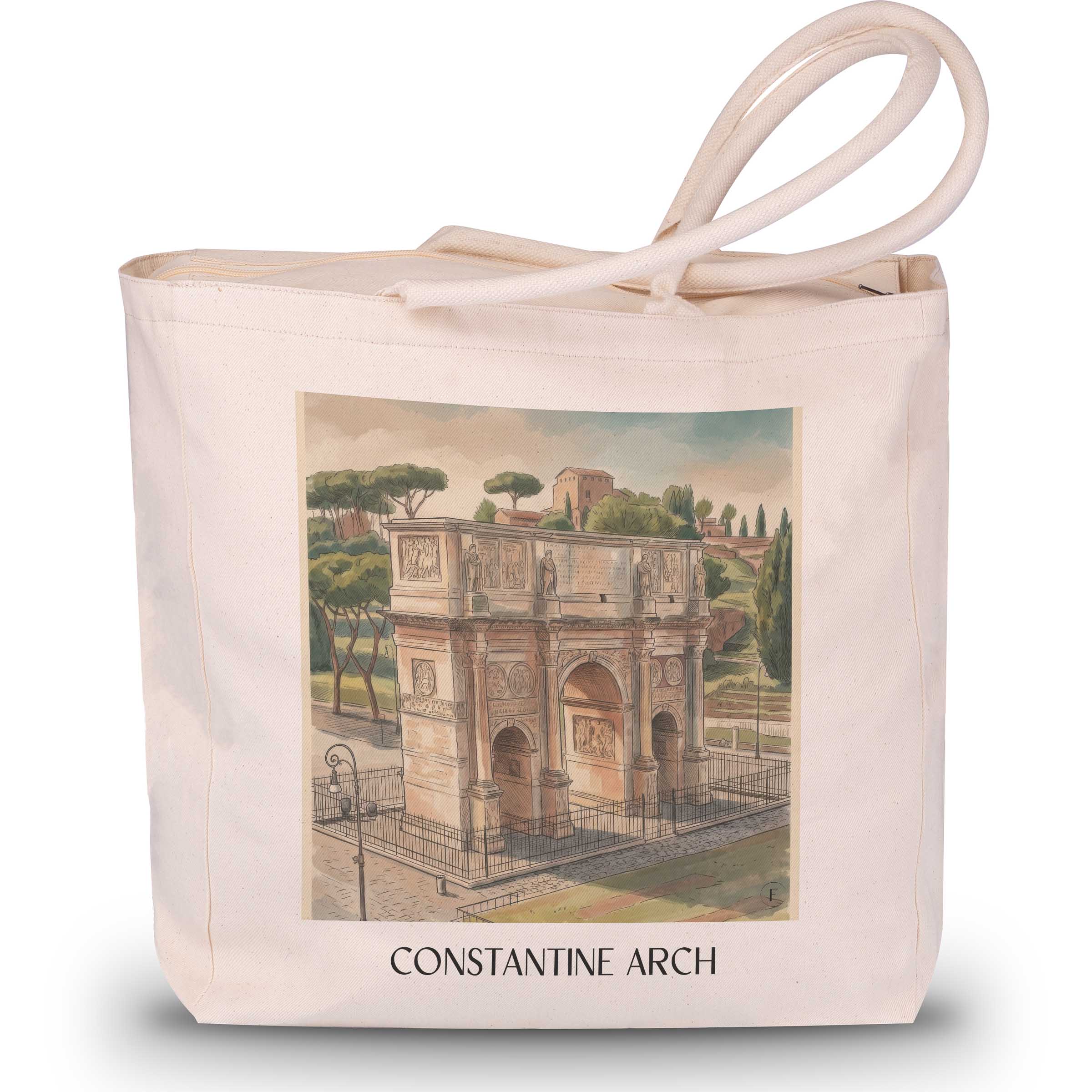 Konstantinsbogen Shopping Tasche - Rom - Italien Tote Bag - Einkaufstasche im Aquarell Stil - favplace