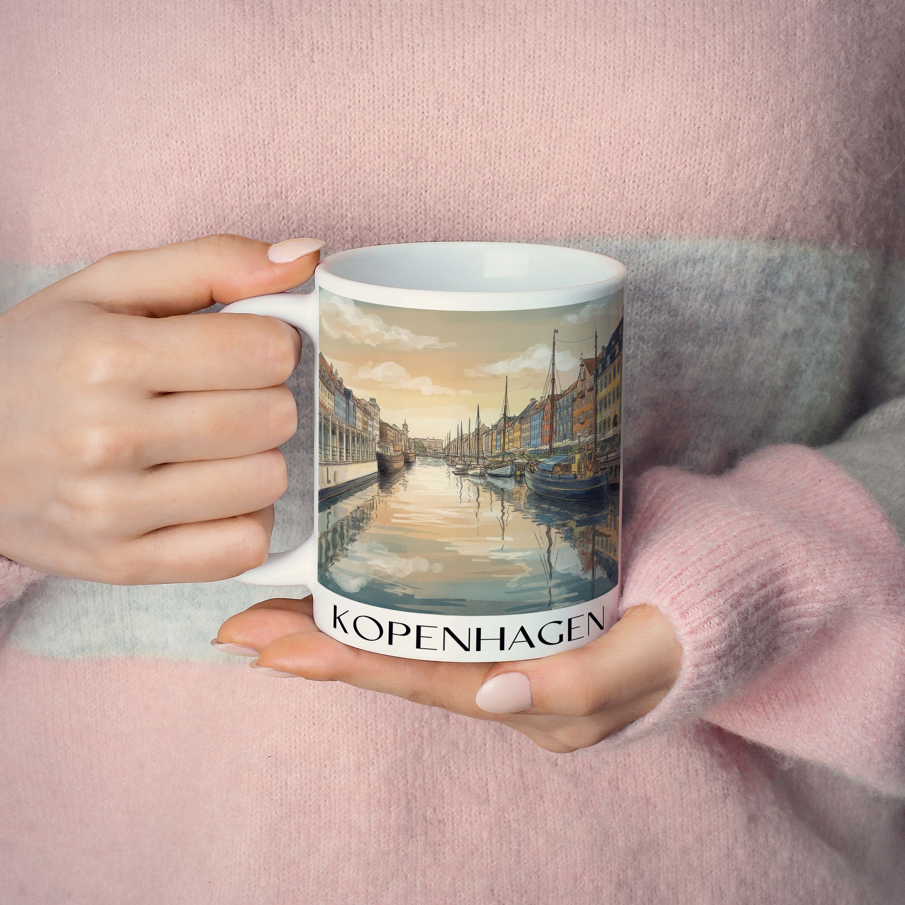 kopenhagen-dänemark-kaffeebecher-aquarell