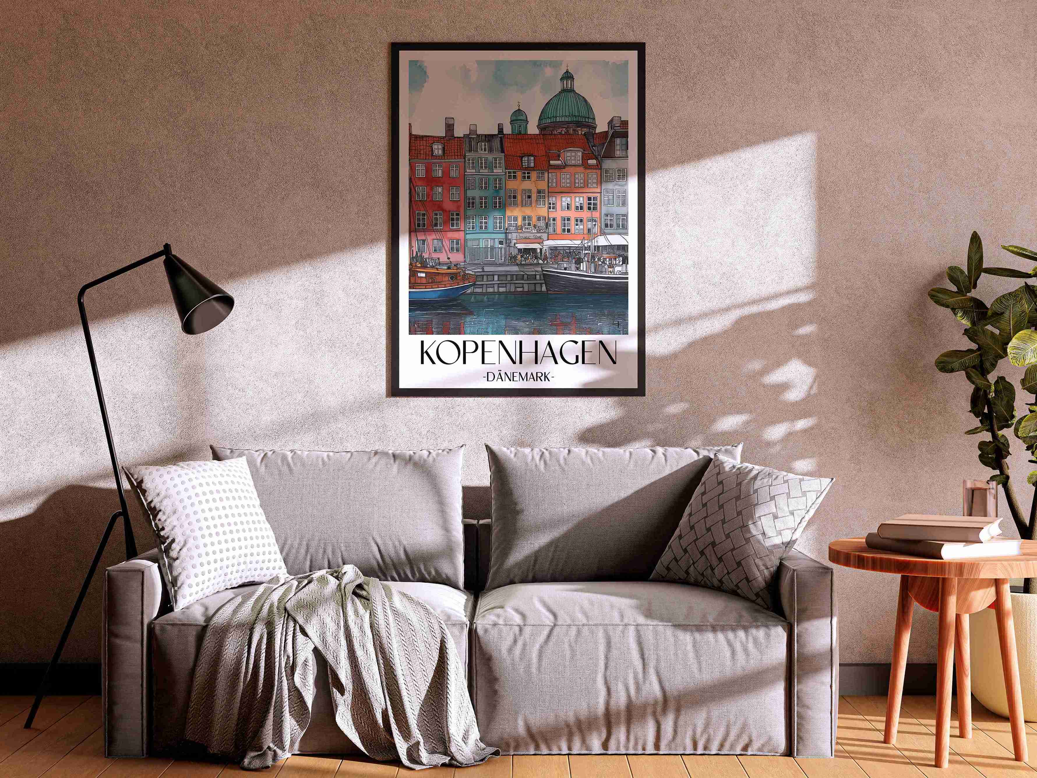 kopenhagen-dänemark-poster-aquarell