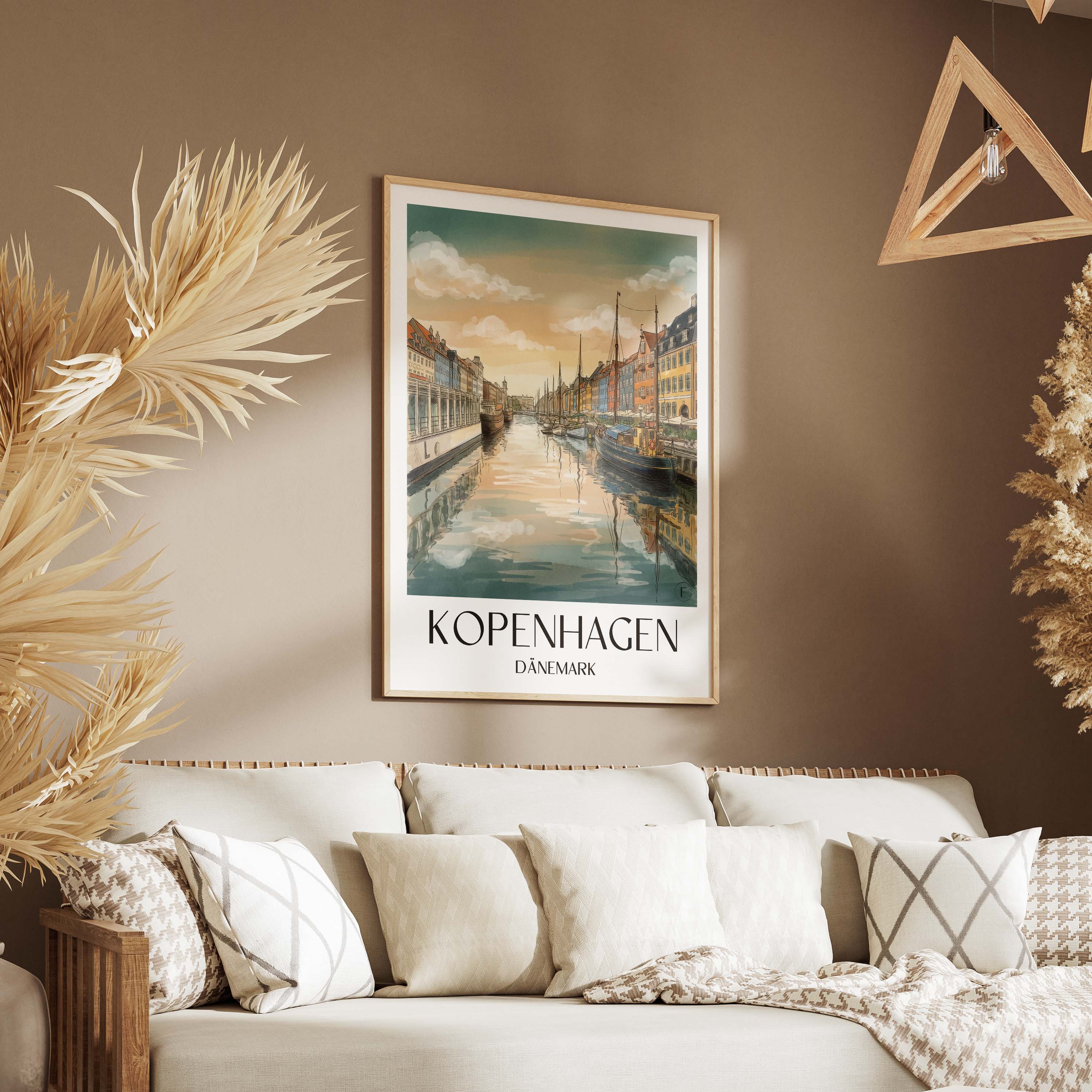 kopenhagen-dänemark-poster-aquarell