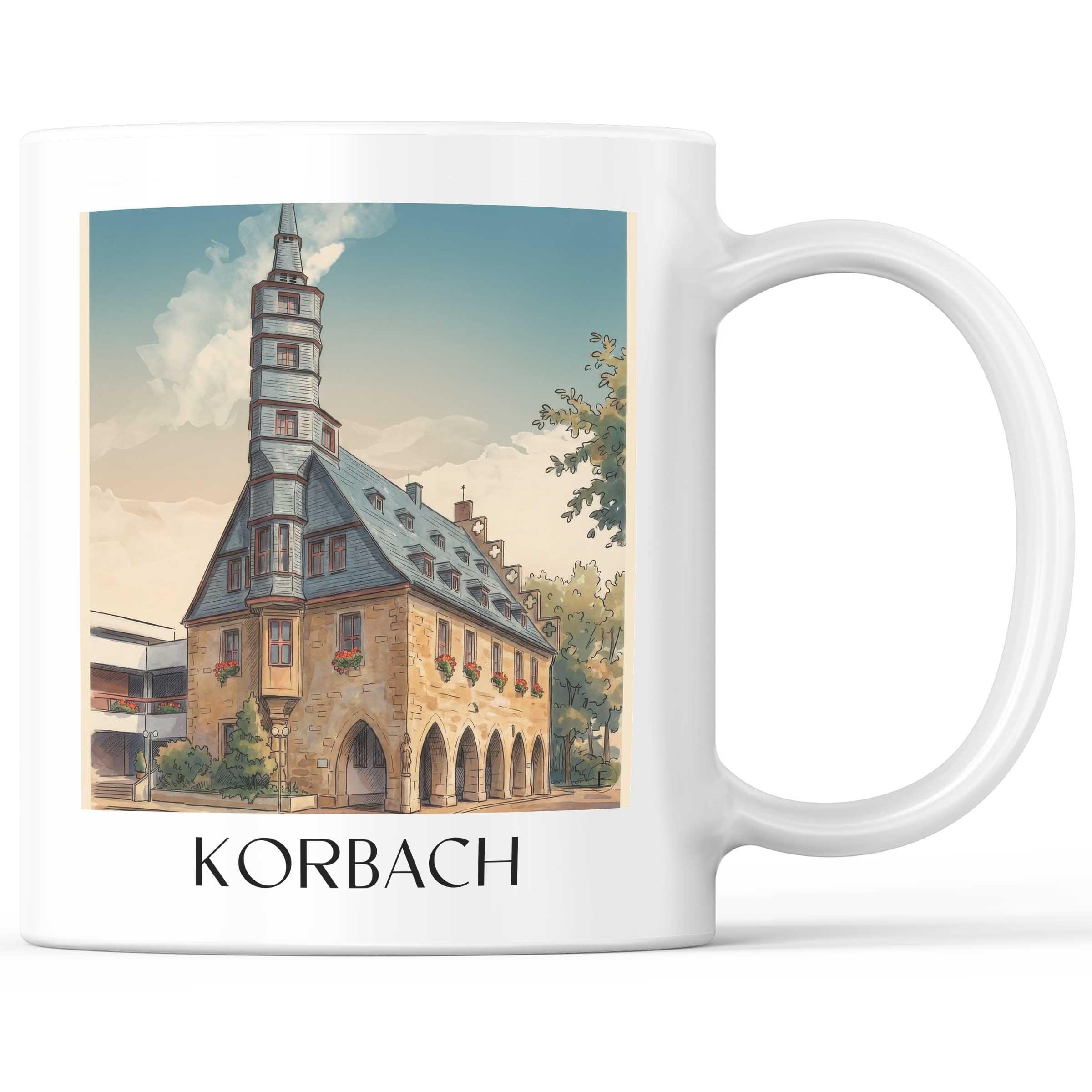 korbach-hessen-deutschland-kaffeebecher-aquarell