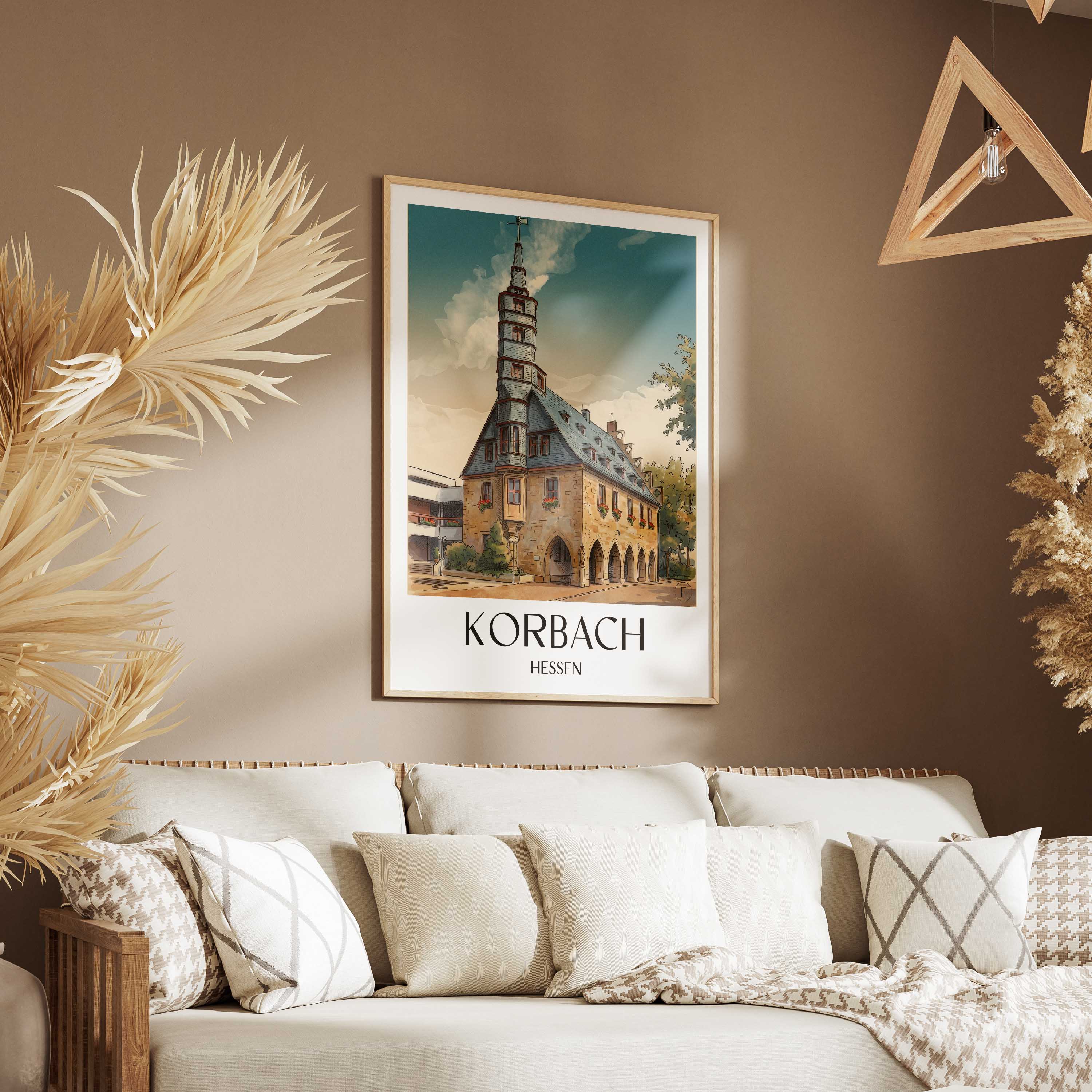 korbach-hessen-deutschland-poster-aquarell