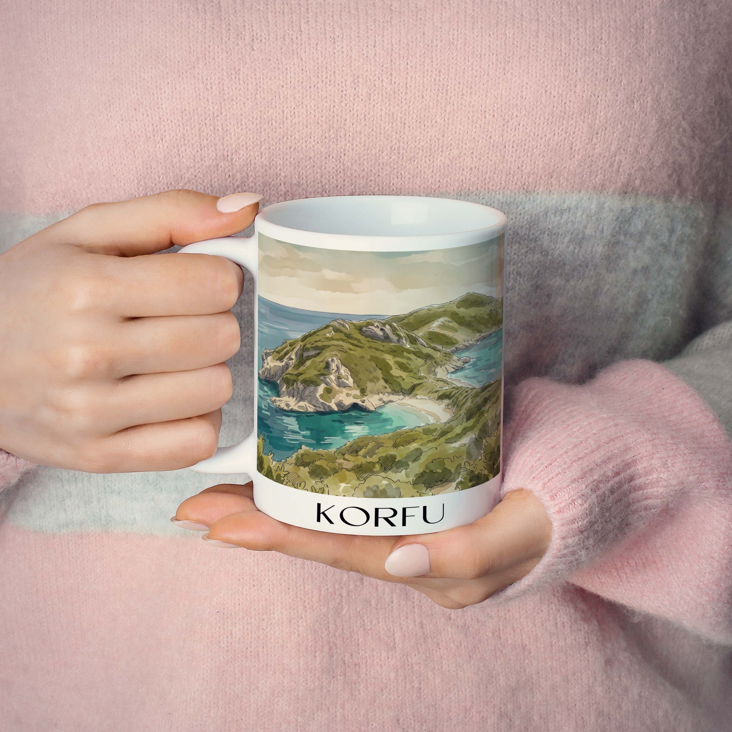 korfu-griechenland-kaffeebecher-aquarell