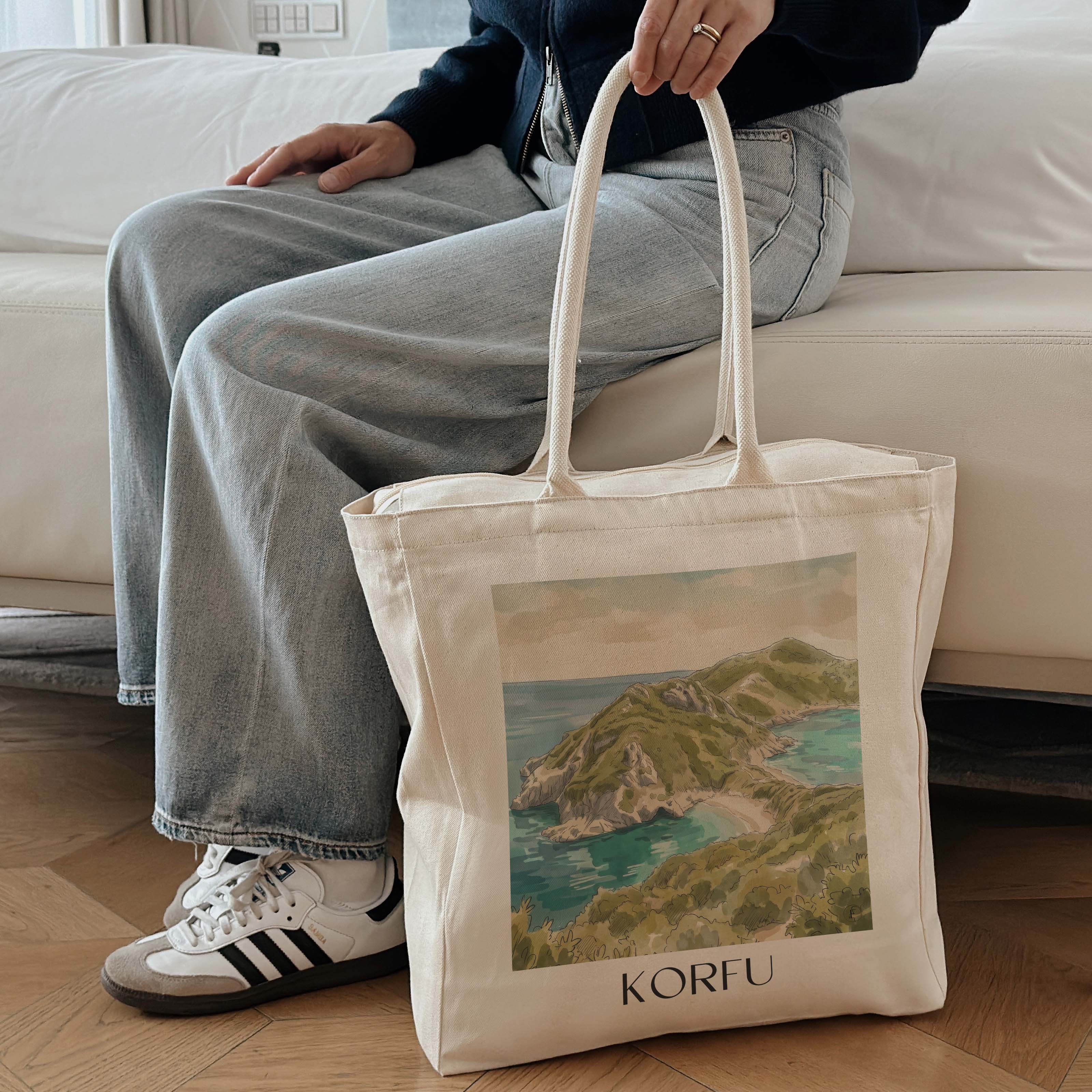 korfu-griechenland-einkaufstasche-aquarell
