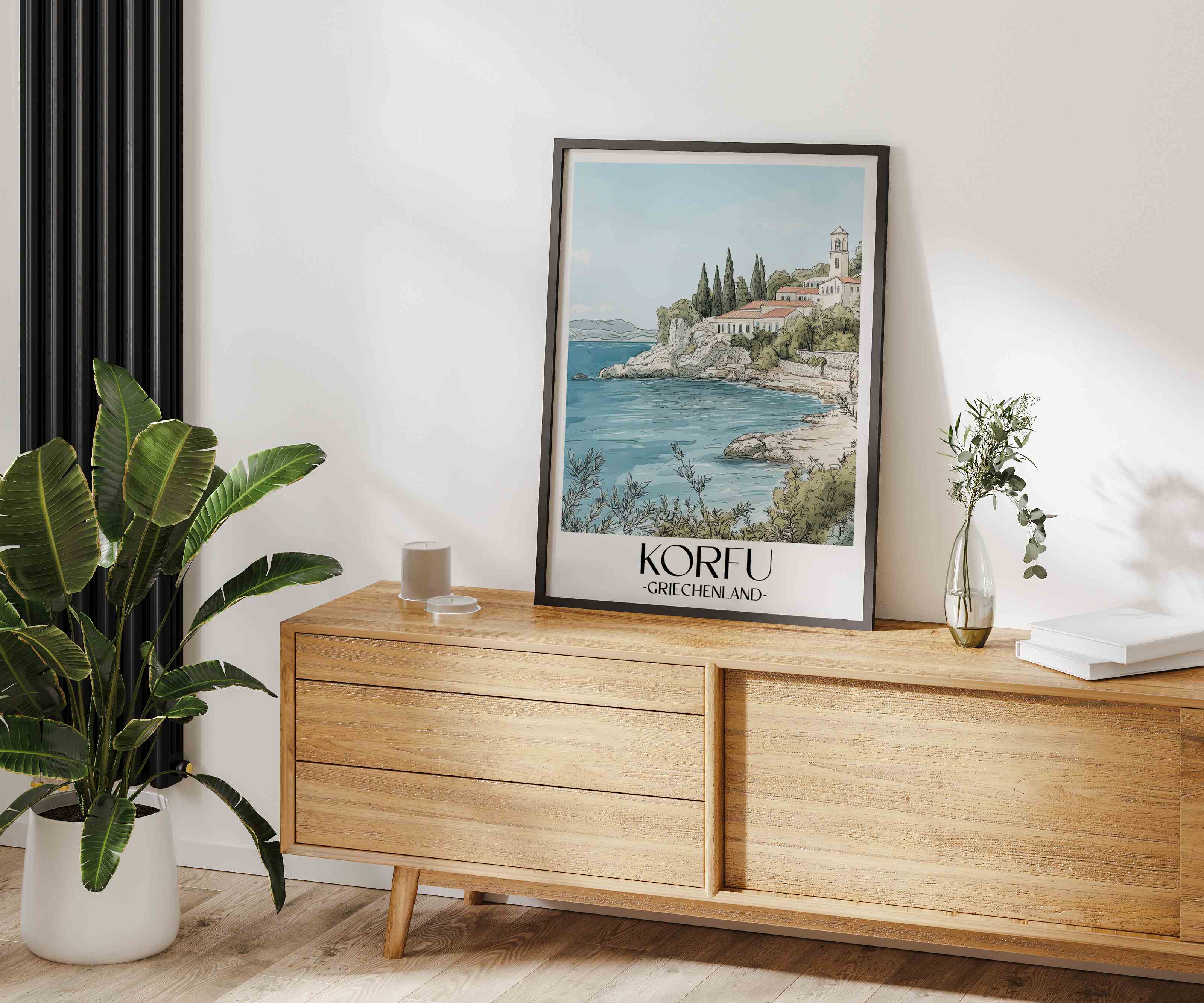 korfu-griechenland-poster-aquarell