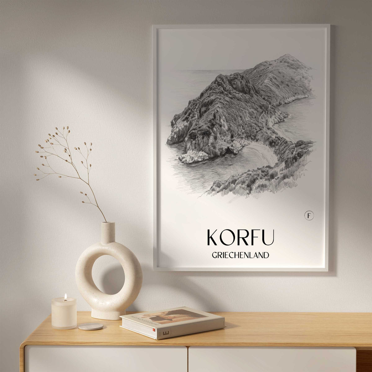 korfu-griechenland-poster-bleistift-zeichnung-drawing