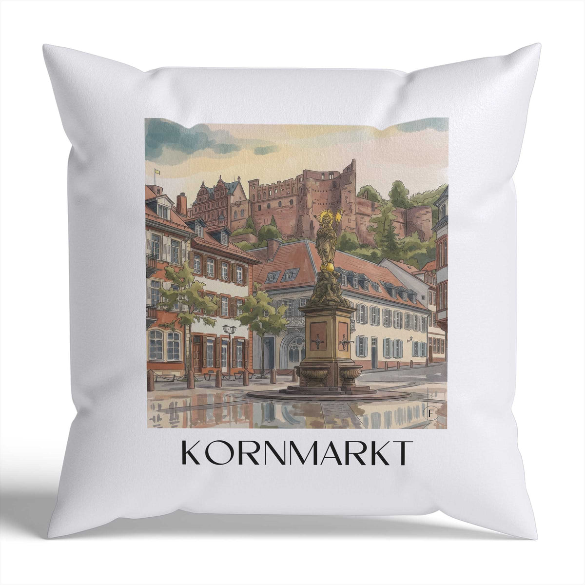 kornmarkt-heidelberg-deutschland-kissenbezug-aquarell