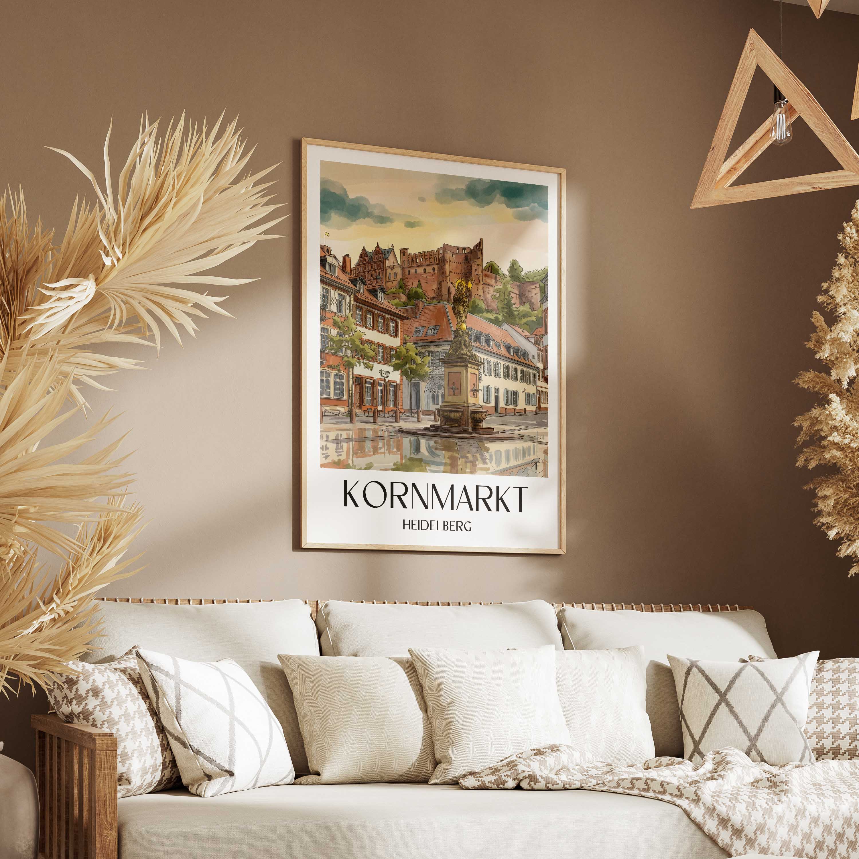 kornmarkt-heidelberg-deutschland-poster-aquarell