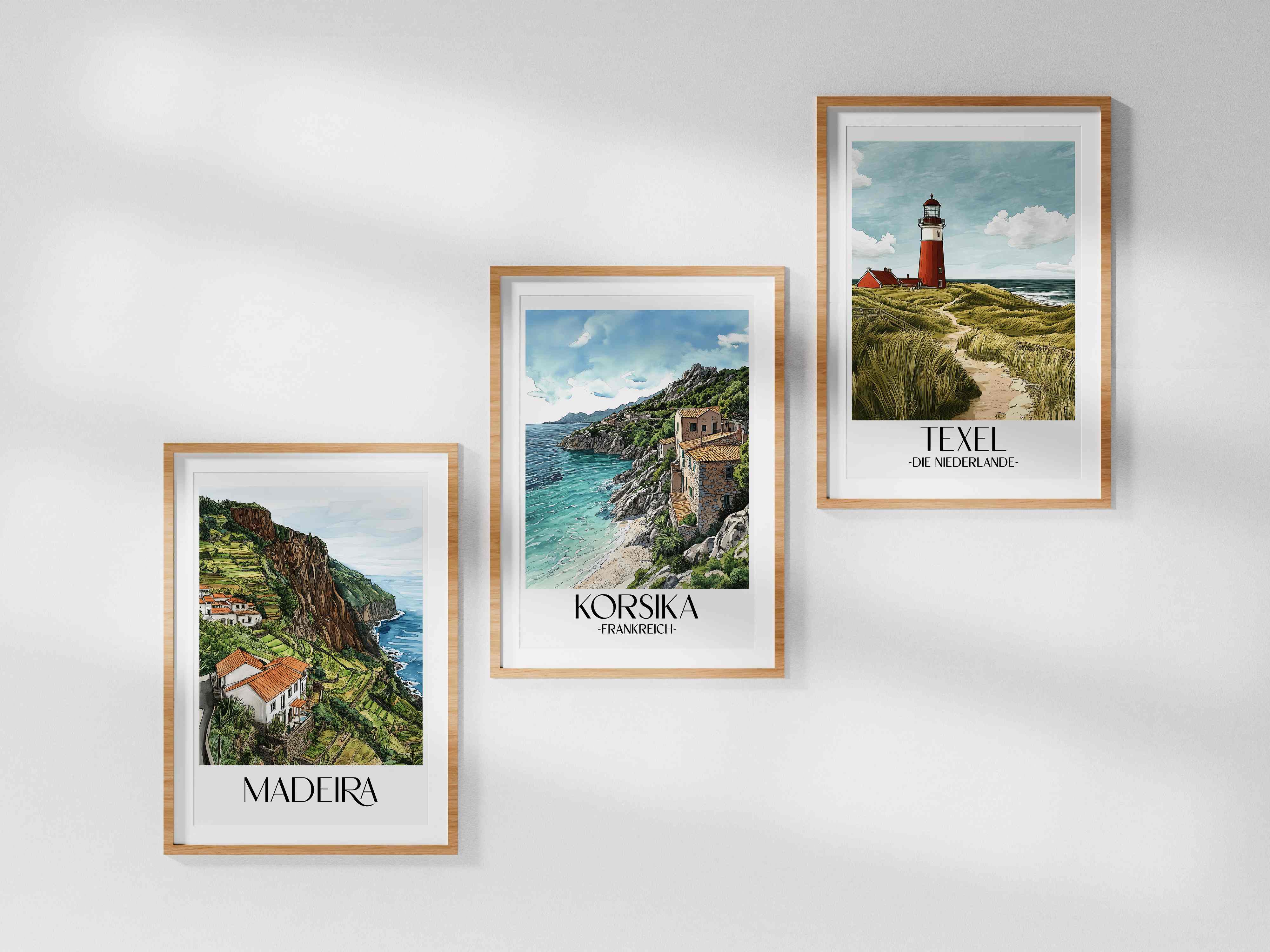 korsika-frankreich-poster-aquarell