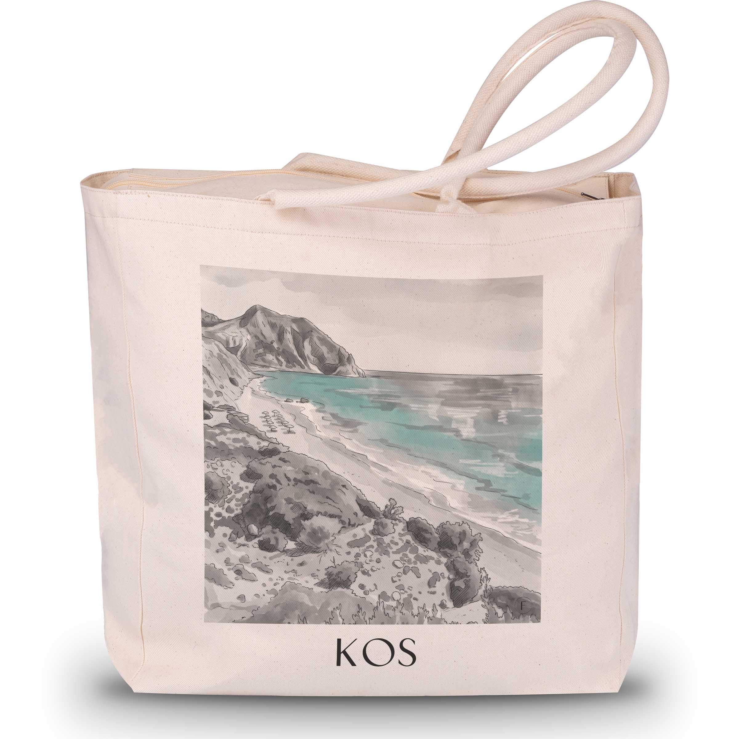 kos-griechenland-einkaufstasche-aquarell-schwarz-weiss