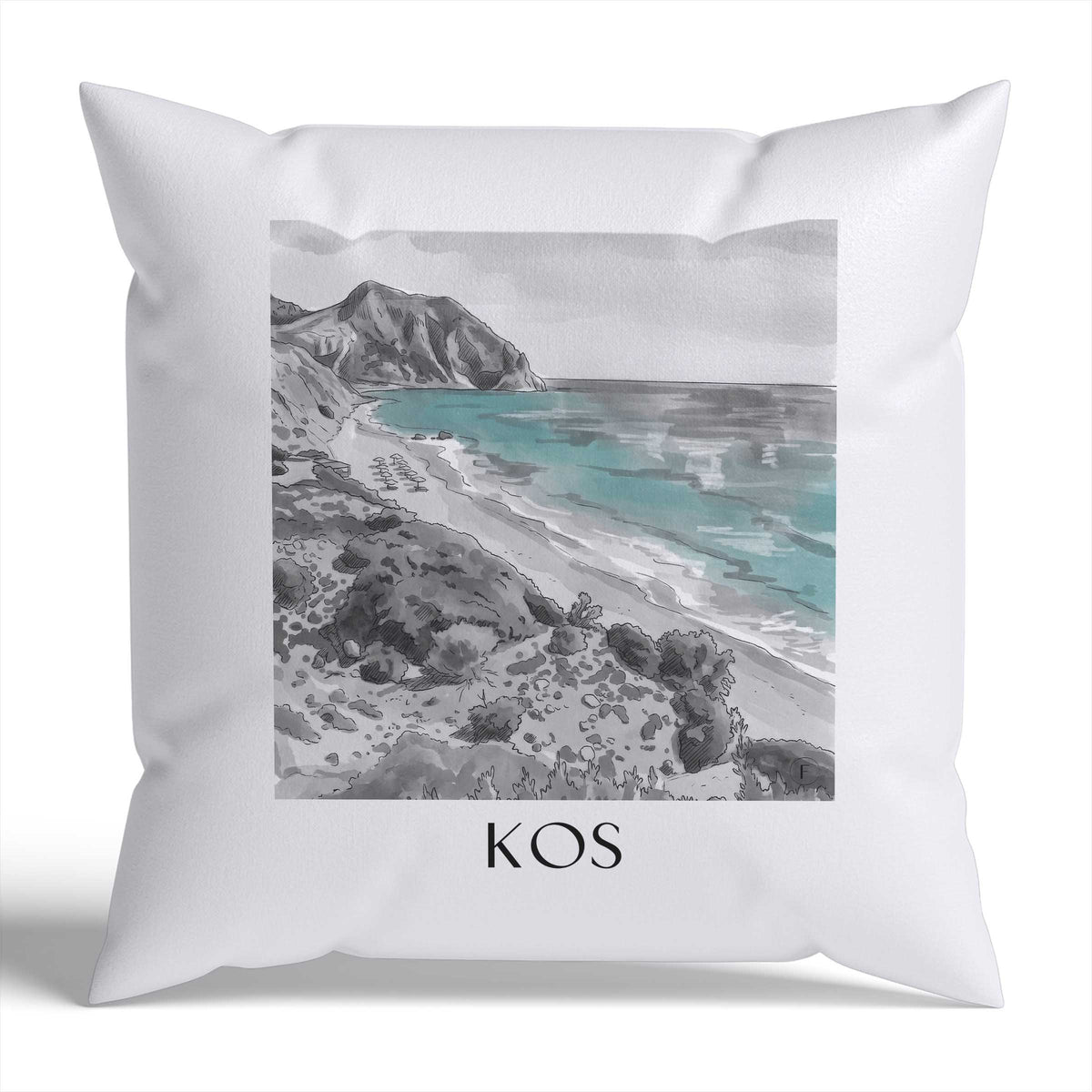 kos-griechenland-griechenland-kissenbezug-aquarell-schwarz-weiss