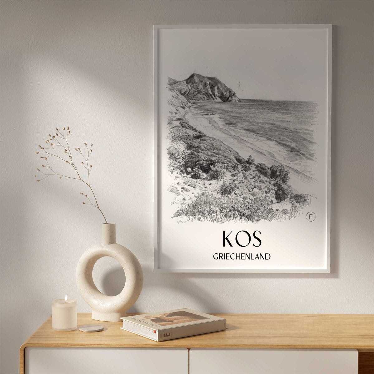 kos-griechenland-poster-bleistift-zeichnung-drawing