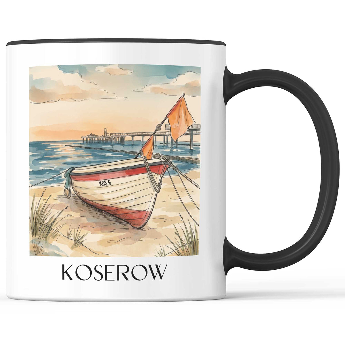 koserow-usedom-deutschland-kaffeebecher-aquarell