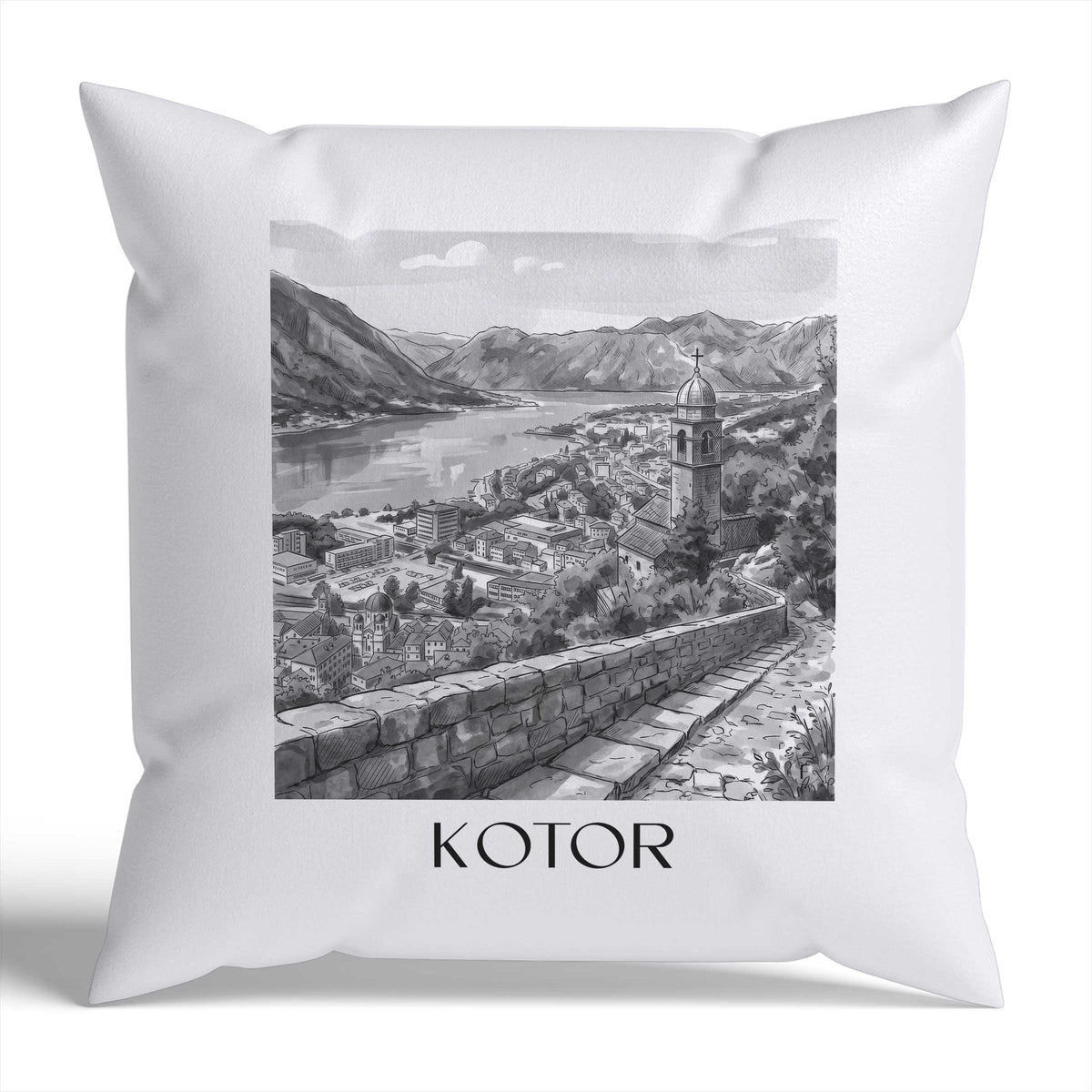 kotor-montenegro-montenegro-kissenbezug-aquarell-schwarz-weiss