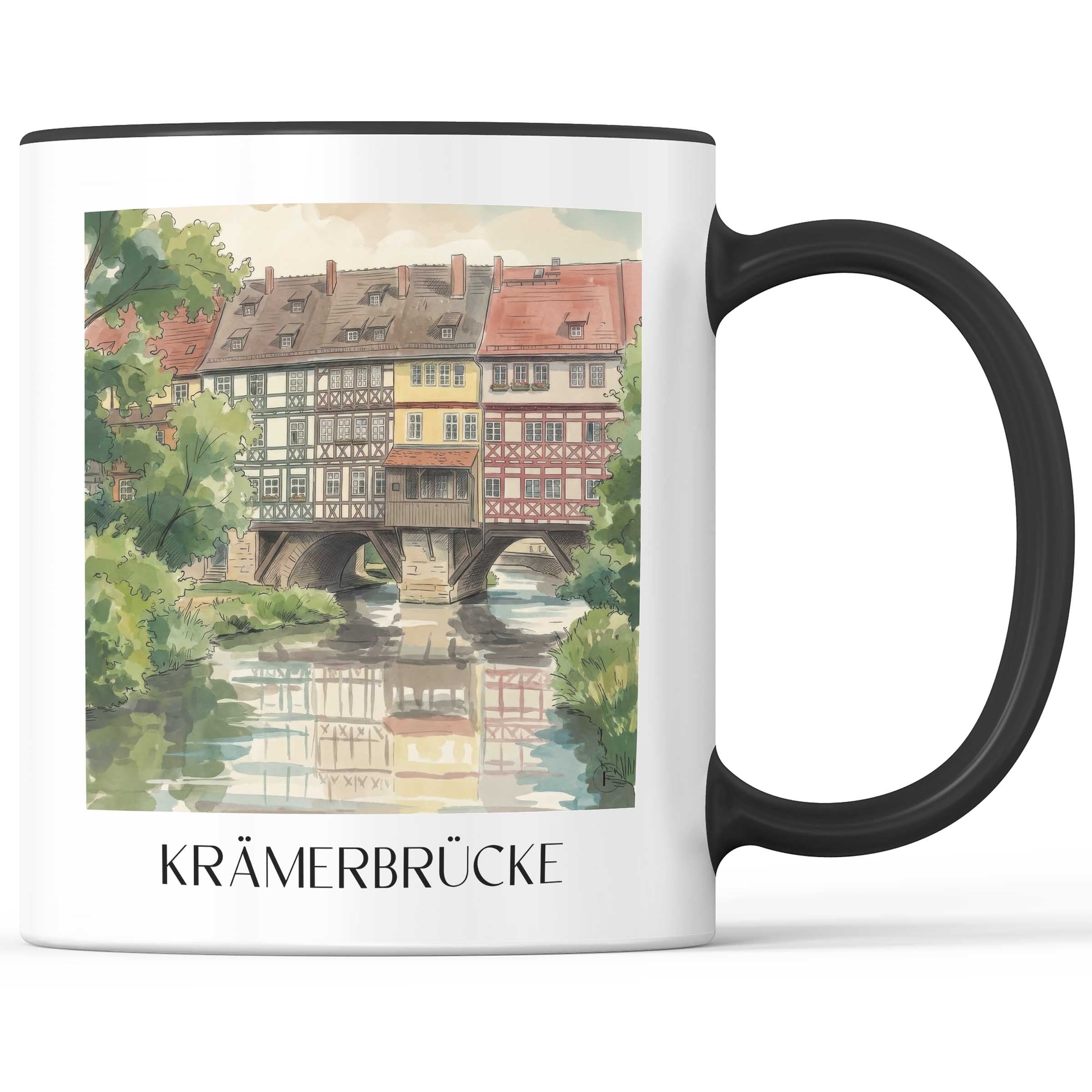 krämerbrücke-erfurt-deutschland-kaffeebecher-aquarell