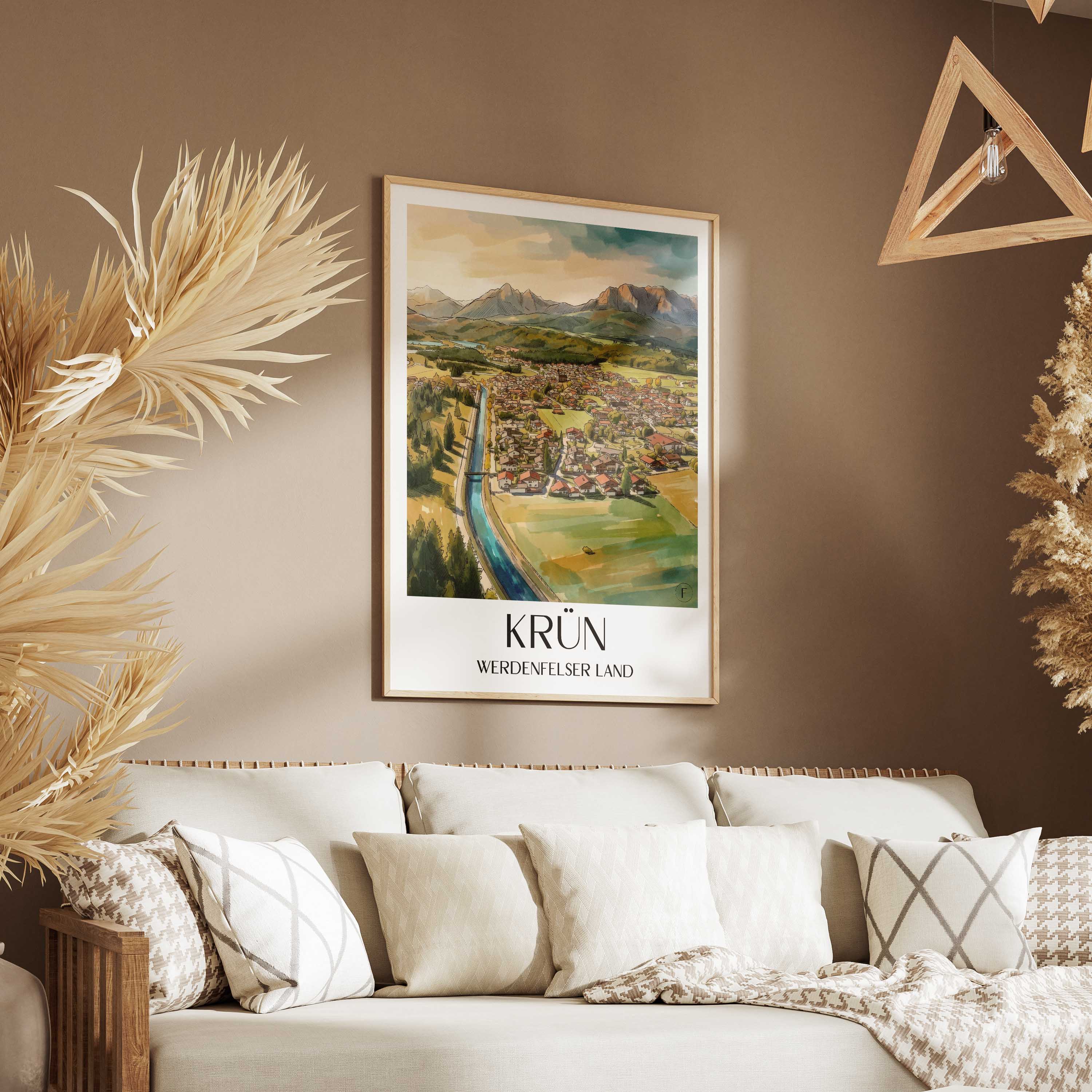 krün-werdenfelser-land-deutschland-poster-aquarell