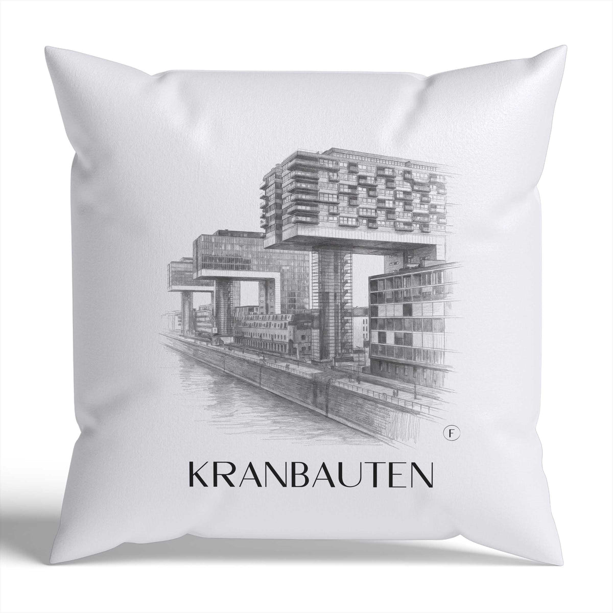 kranbauten-köln-deutschland-kissenbezug-bleistift-zeichnung-drawing