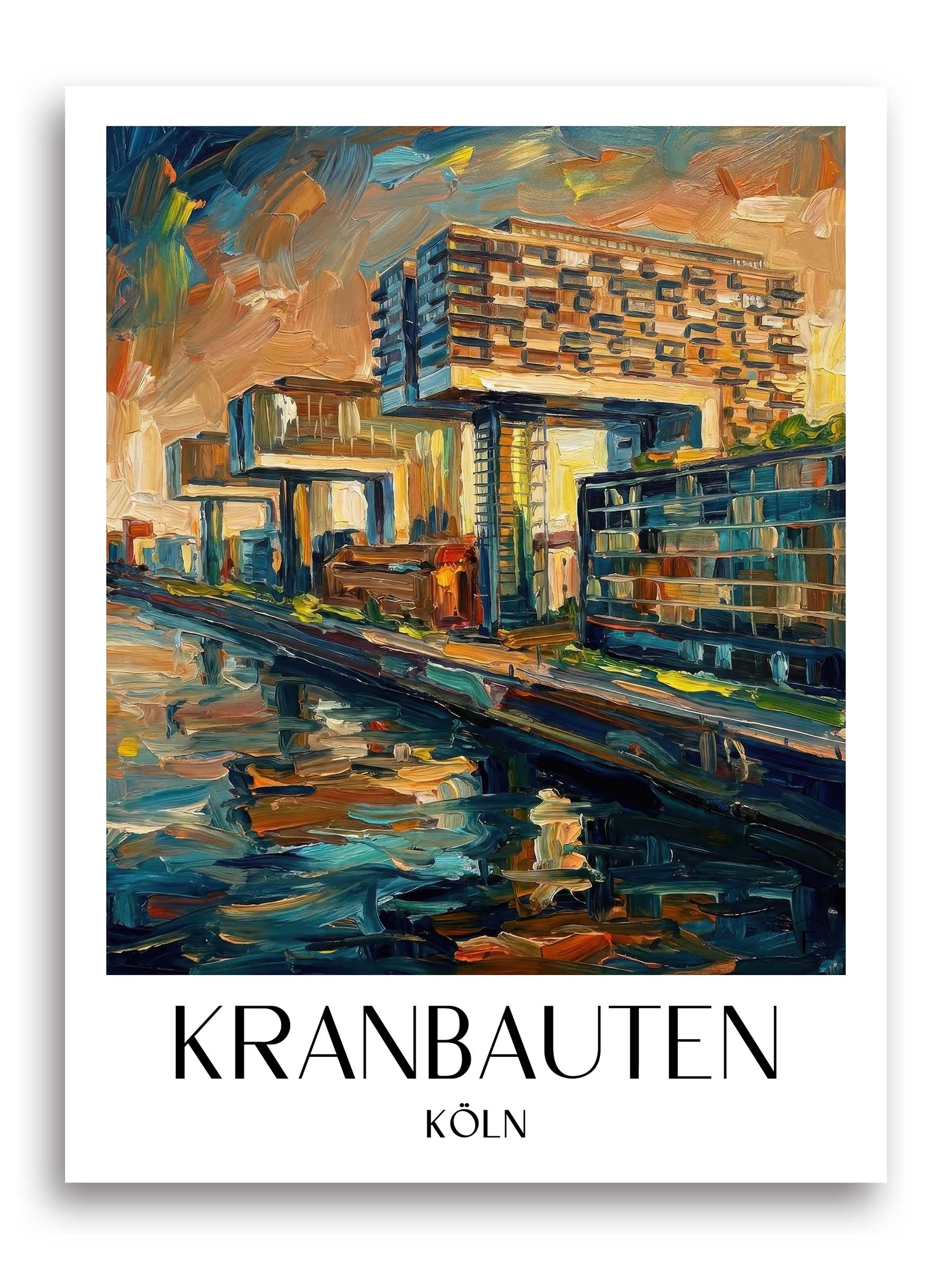 kranbauten-köln-deutschland-poster-oil-painting-oelgemaelde