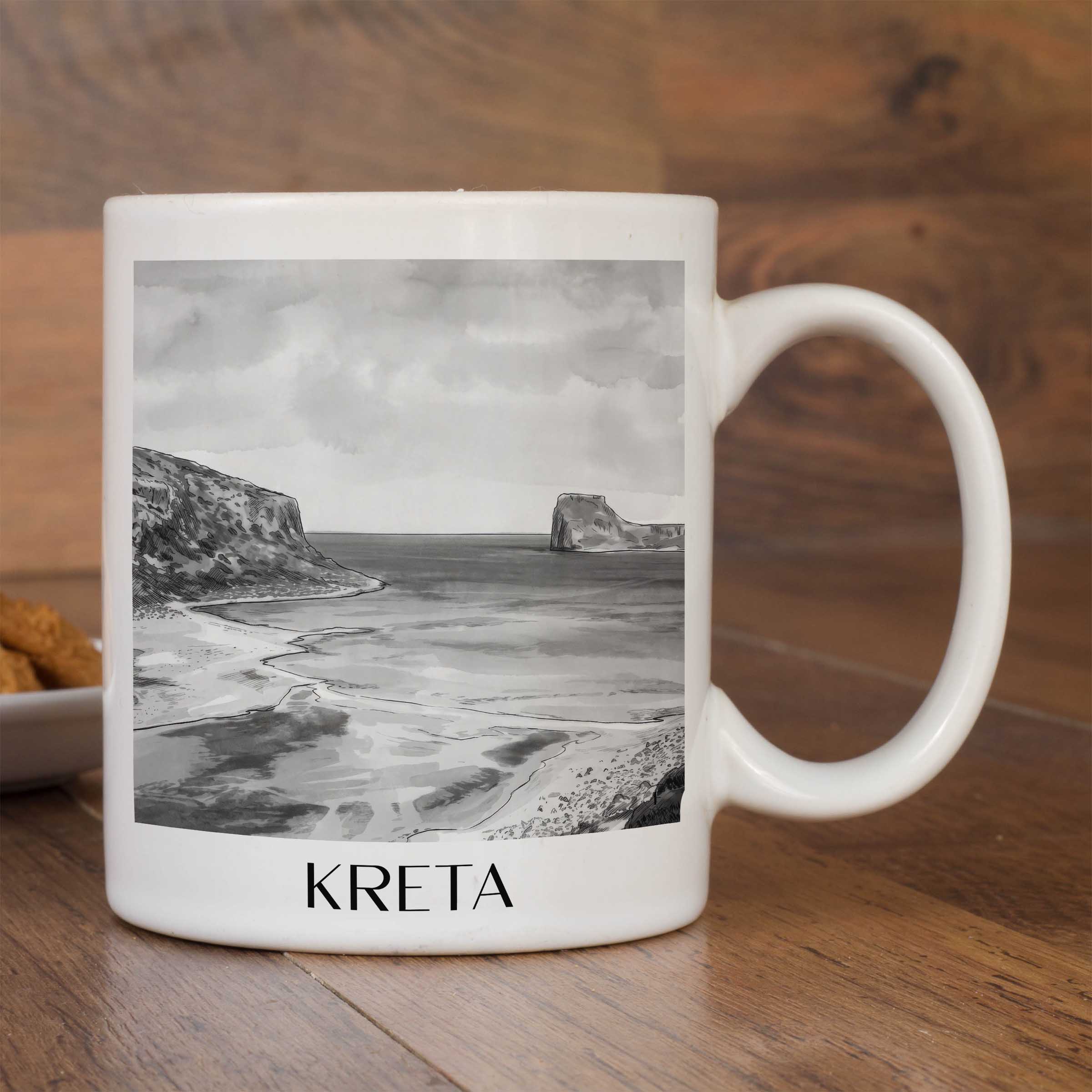 kreta-griechenland-kaffeebecher-aquarell-schwarz-weiss
