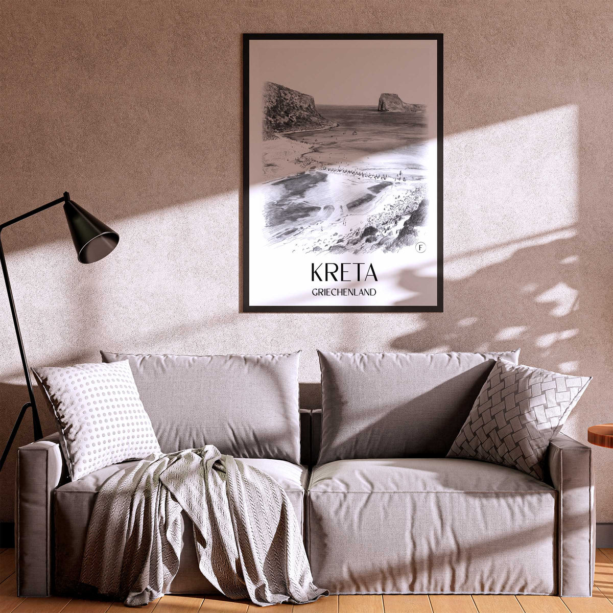 kreta-griechenland-poster-bleistift-zeichnung-drawing