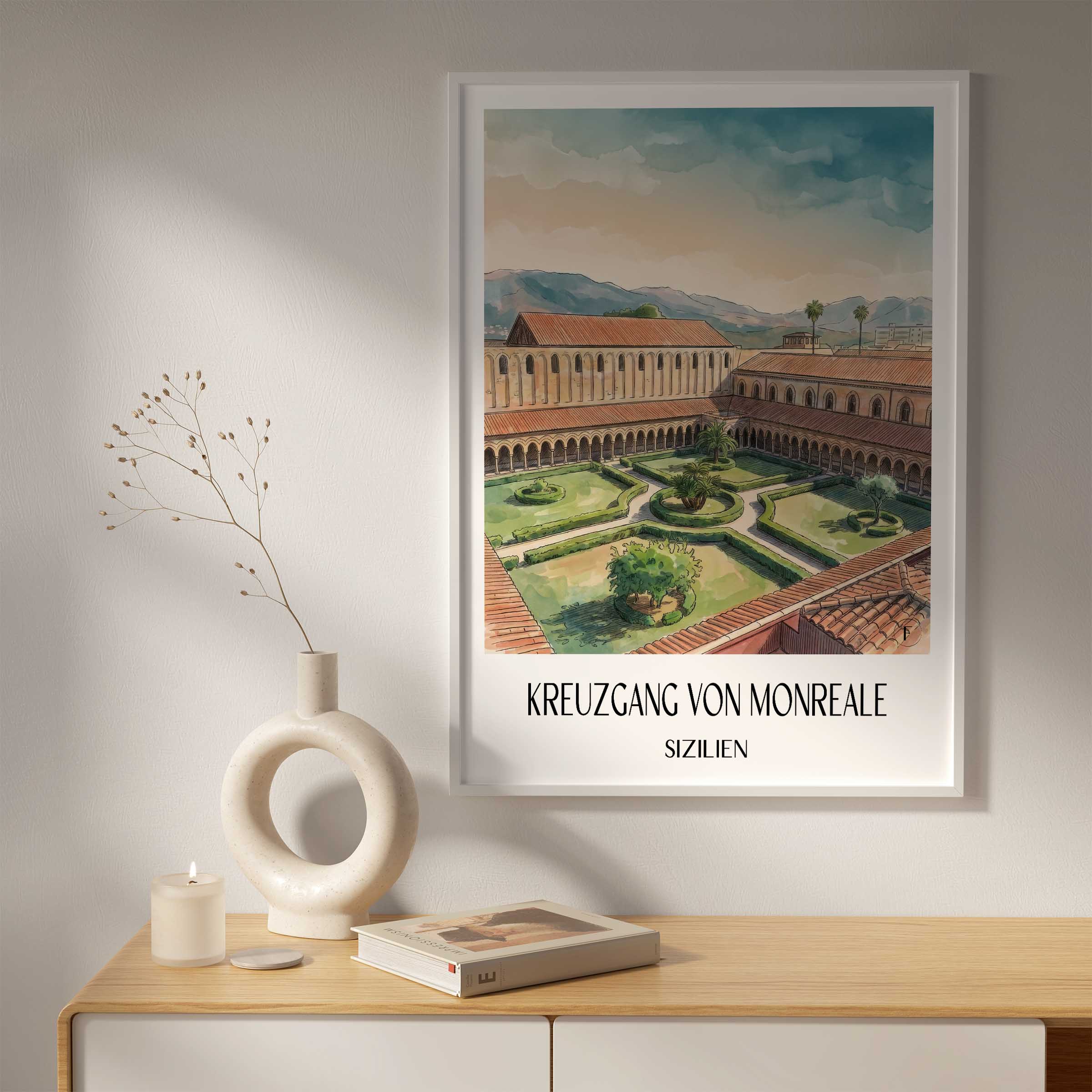 kreuzgang-von-monreale-sizilien-italien-poster-aquarell