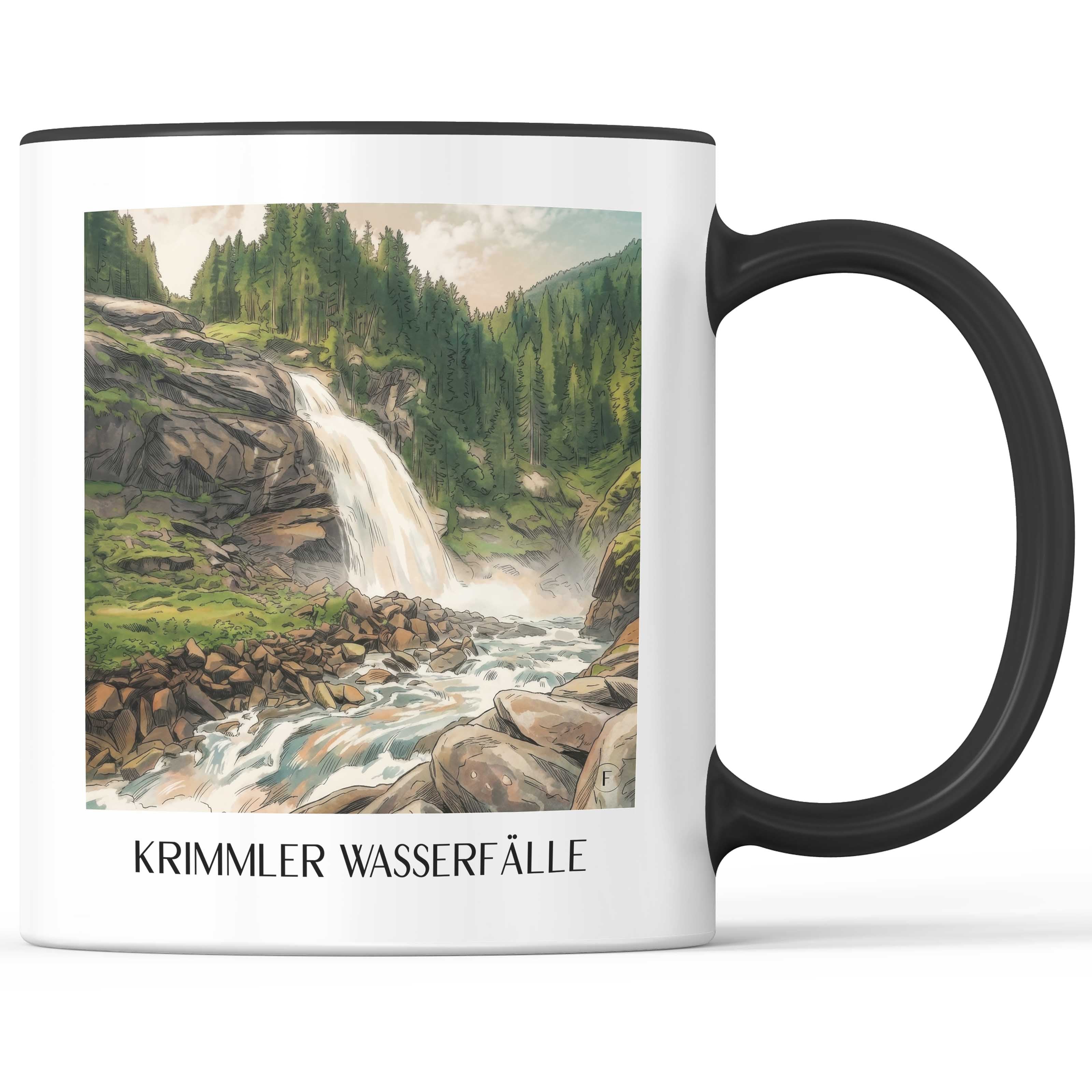 krimmler-wasserfälle-österreich-österreich-kaffeebecher-aquarell