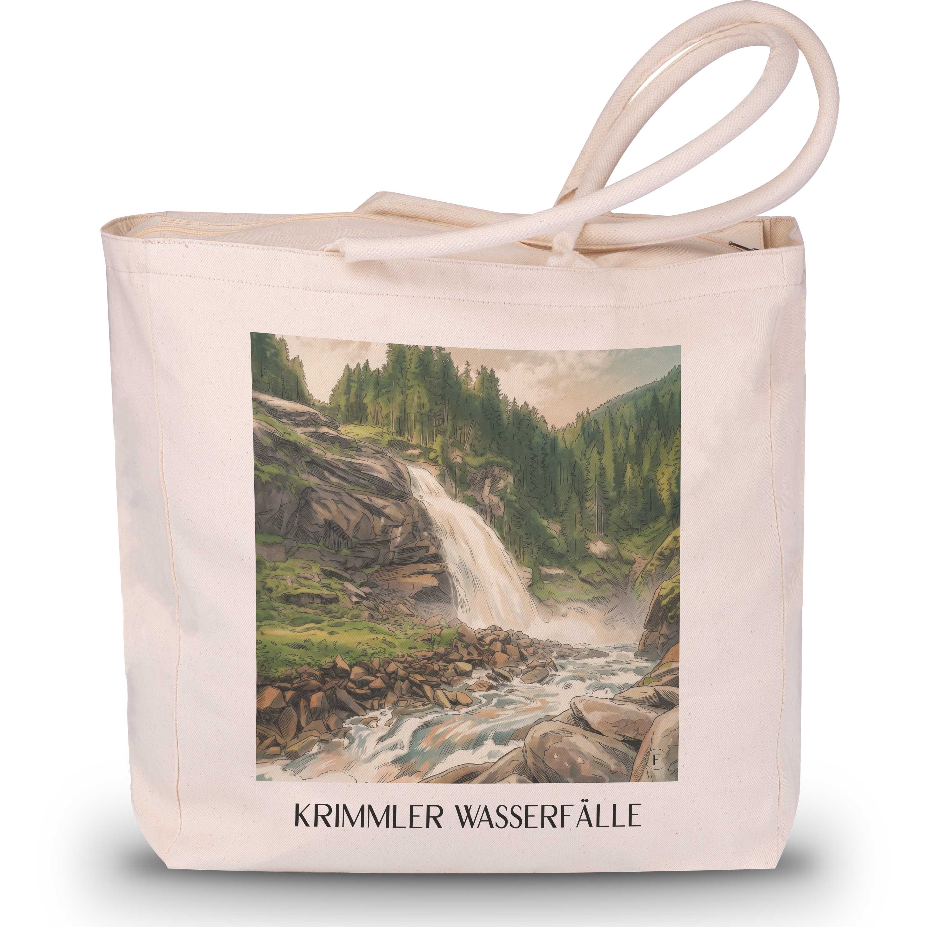 krimmler-wasserfälle-österreich-österreich-einkaufstasche-aquarell
