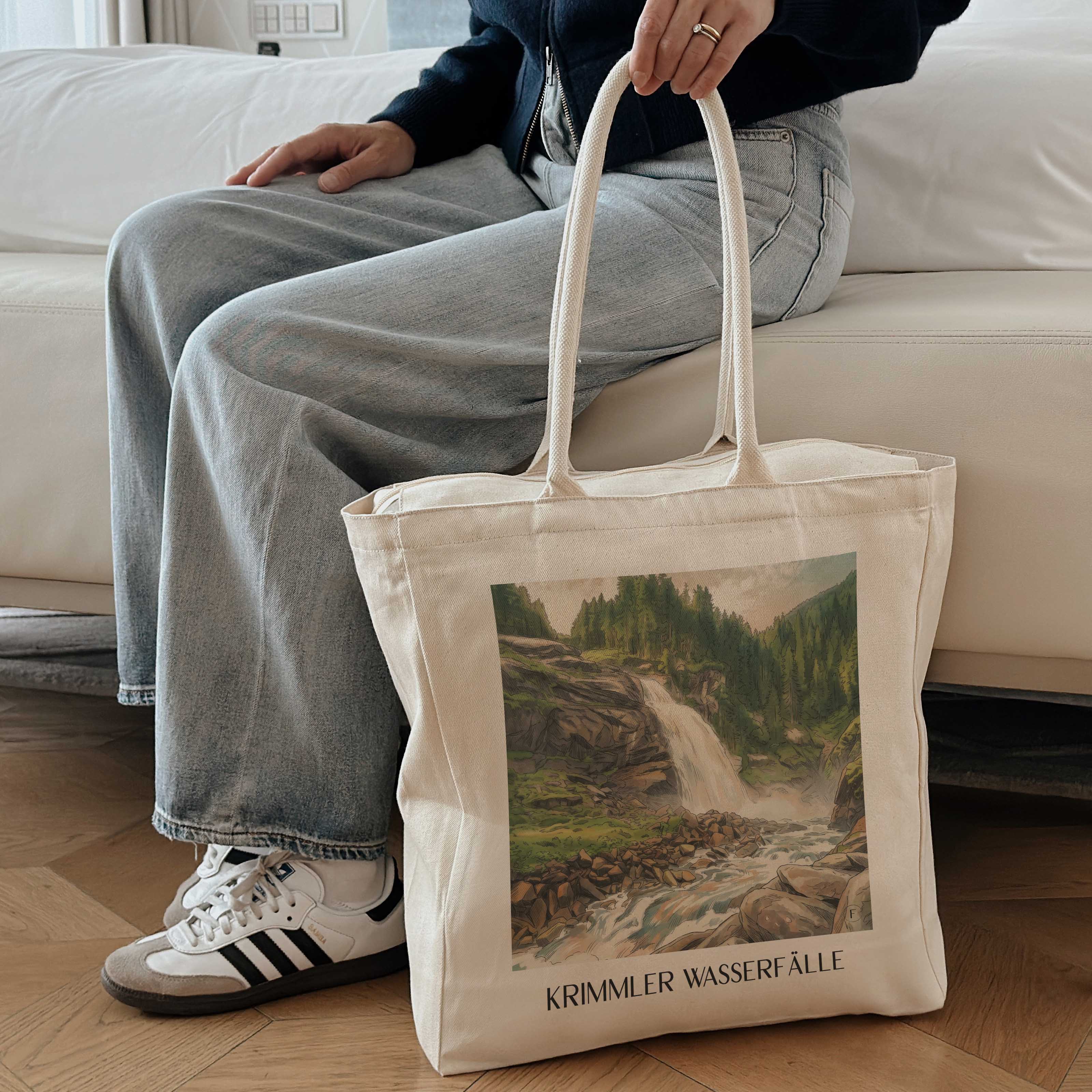 krimmler-wasserfälle-österreich-österreich-einkaufstasche-aquarell