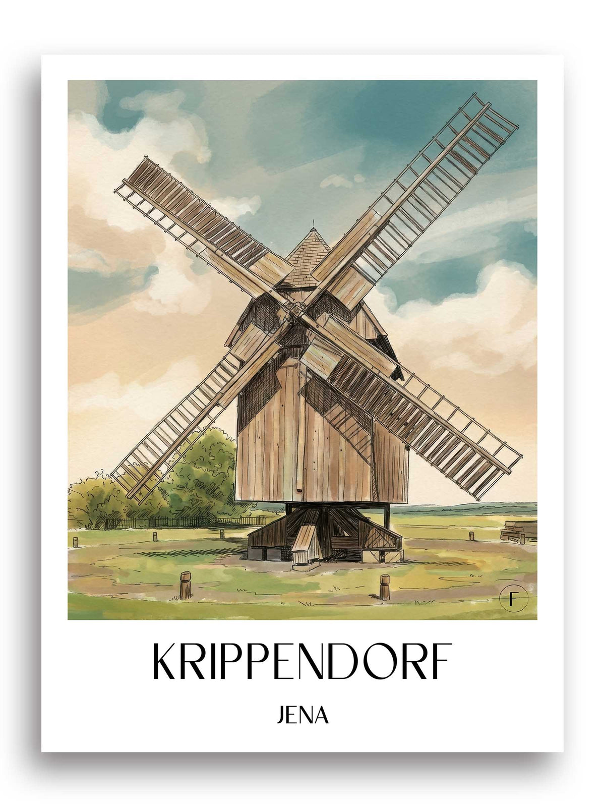krippendorf-jena-deutschland-poster-aquarell