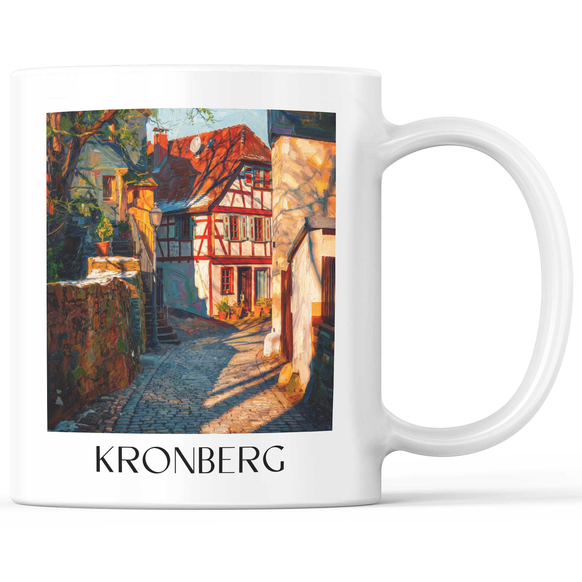 Kronberg Kaffeebecher - Taunus - Deutschland Becher - Kaffeetasse im Ölgemälde Stil - favplace