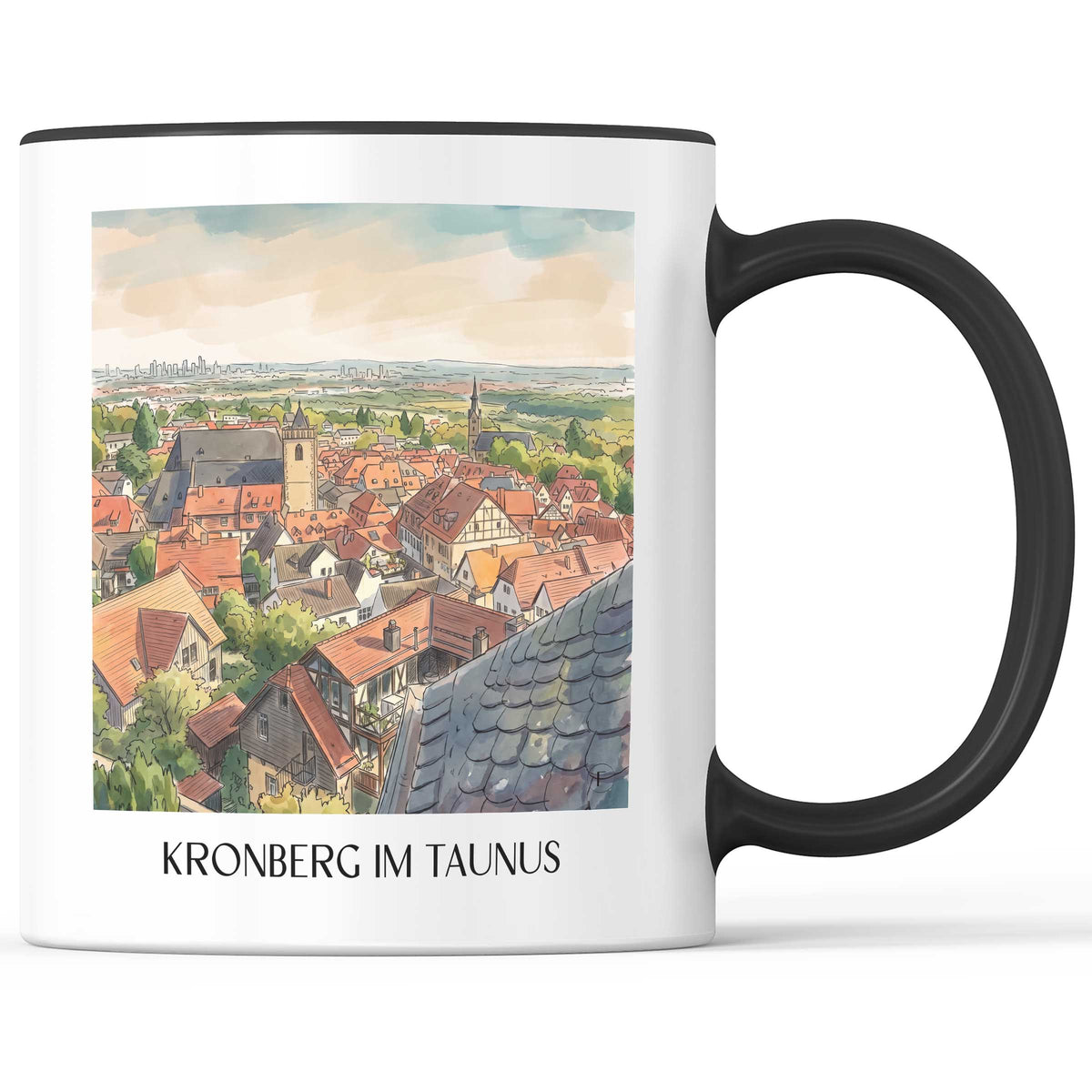 Kronberg im Taunus Kaffeebecher - Hessen - Deutschland Becher - Kaffeetasse im Aquarell Stil - favplace