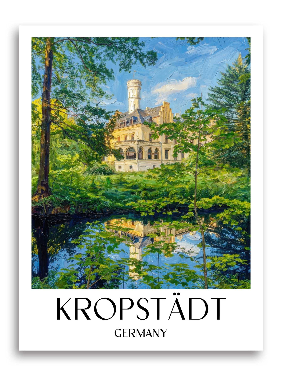 Kropstädt Poster - Fläming - Deutschland Kunstdruck - Ölgemälde von A4 bis A1 - favplace