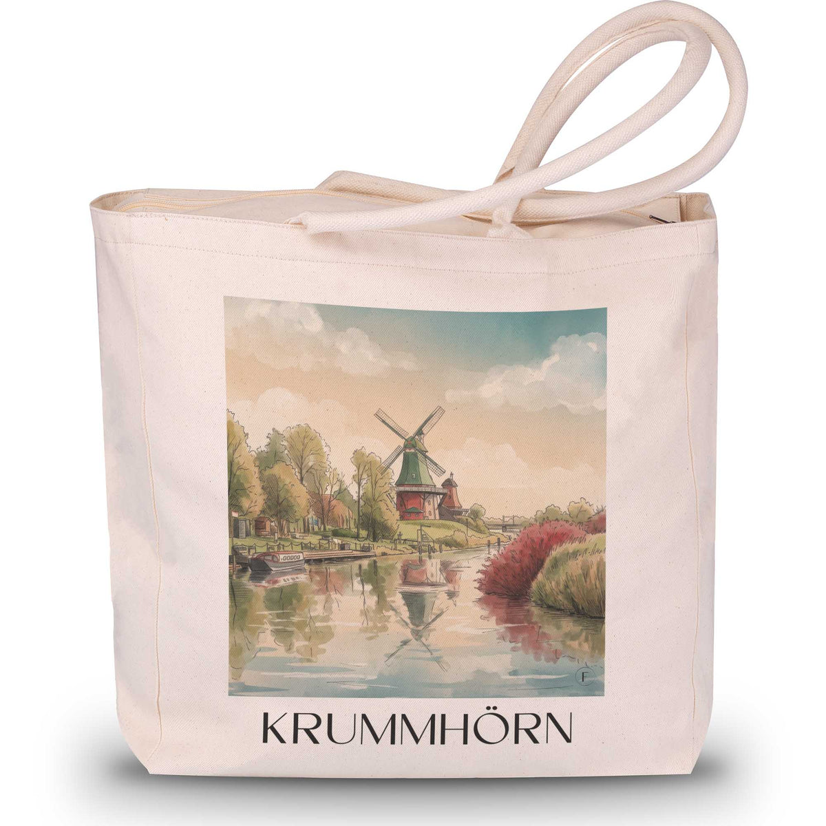krummhörn-ostfriesland-deutschland-einkaufstasche-aquarell