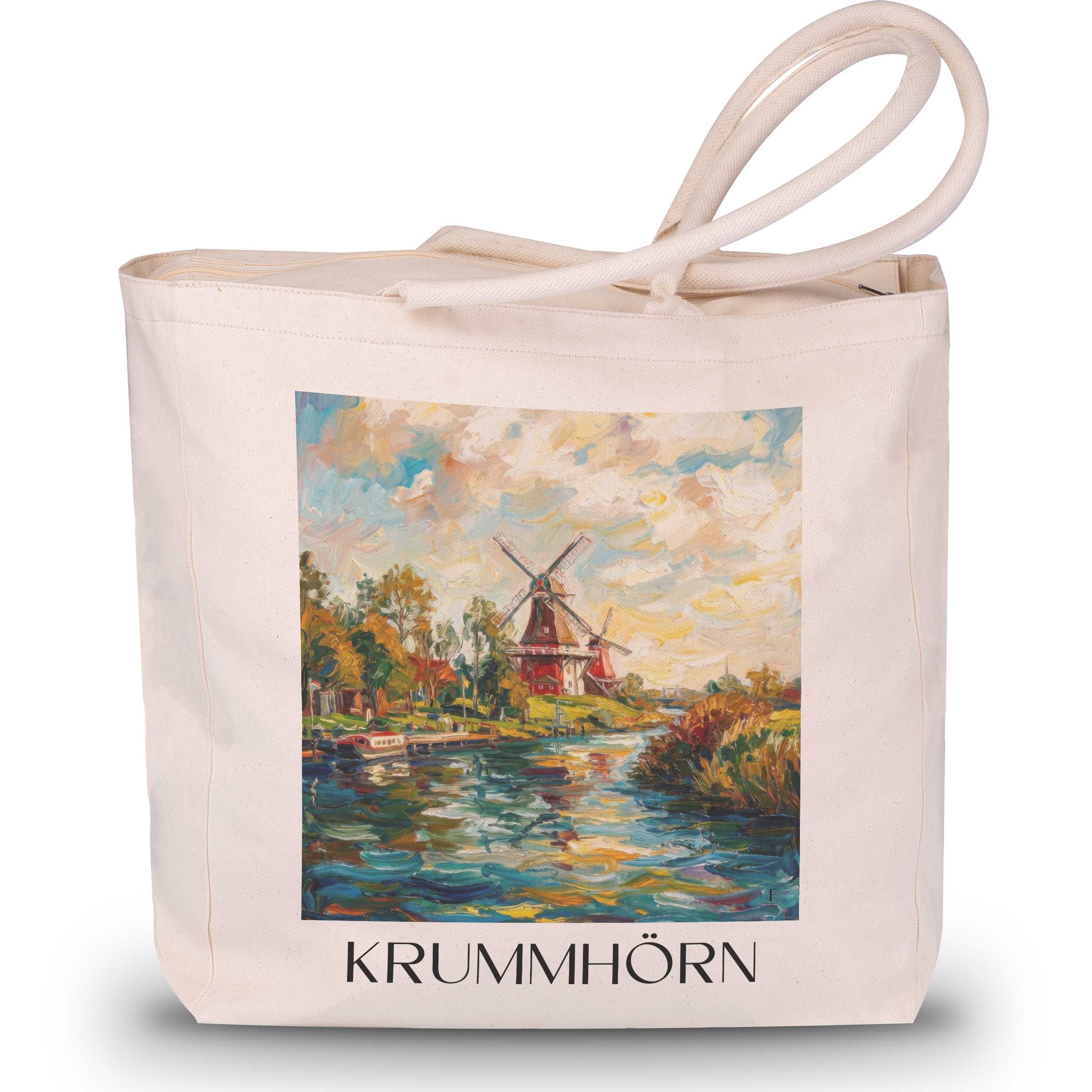 krummhörn-ostfriesland-deutschland-einkaufstasche-oil-painting-oelgemaelde