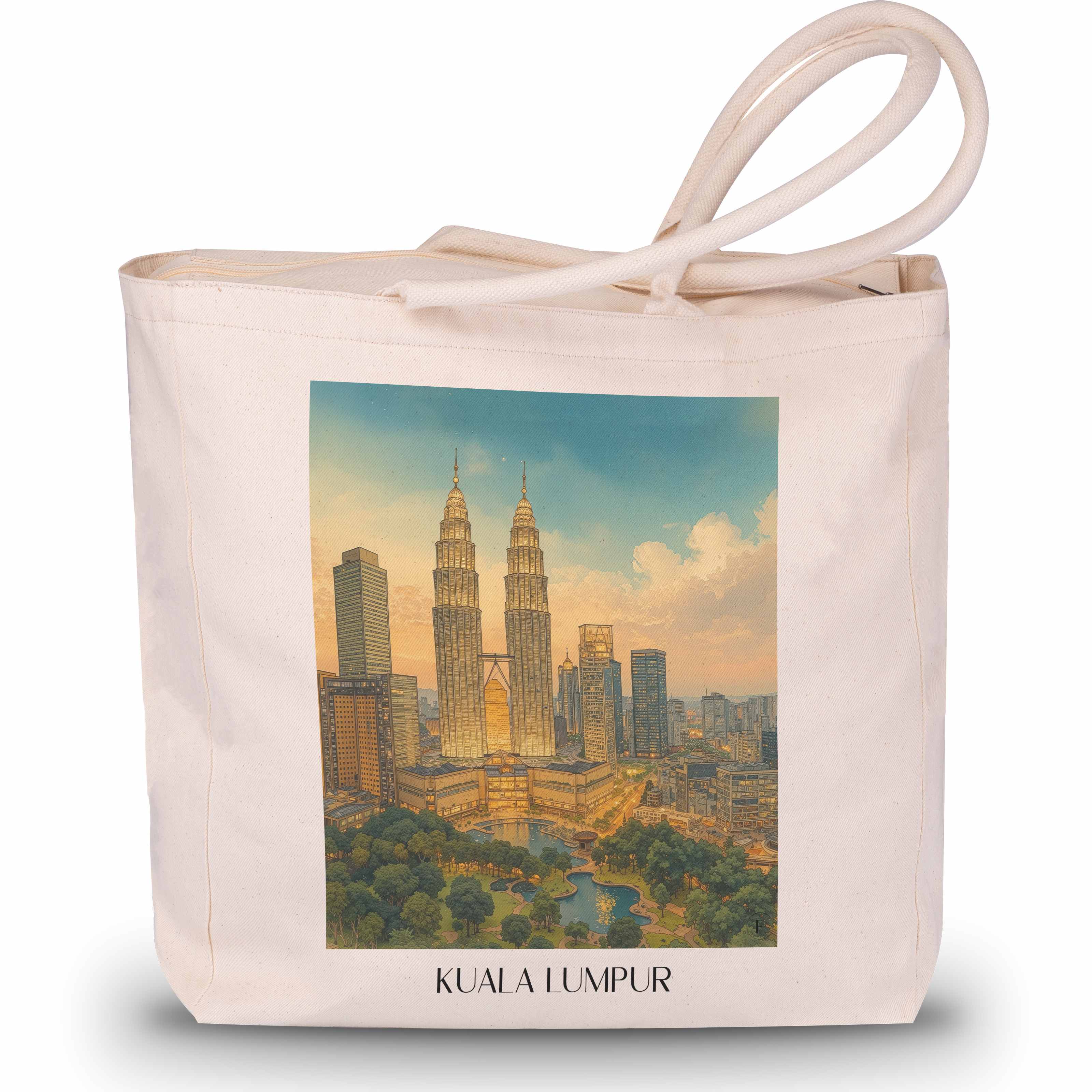 kuala-lumpur-malaysia-einkaufstasche-aquarell