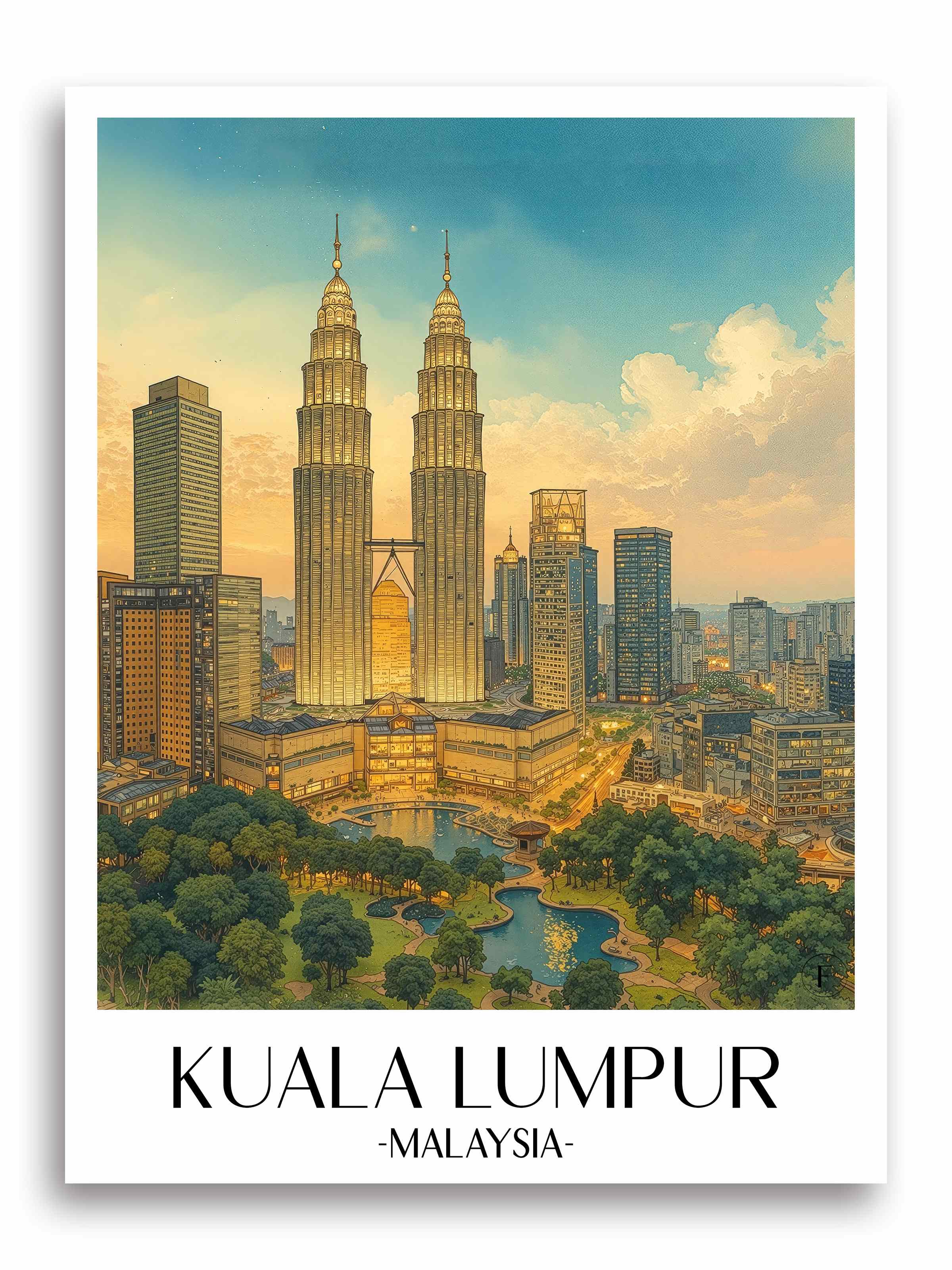 kuala-lumpur-malaysia-poster-aquarell