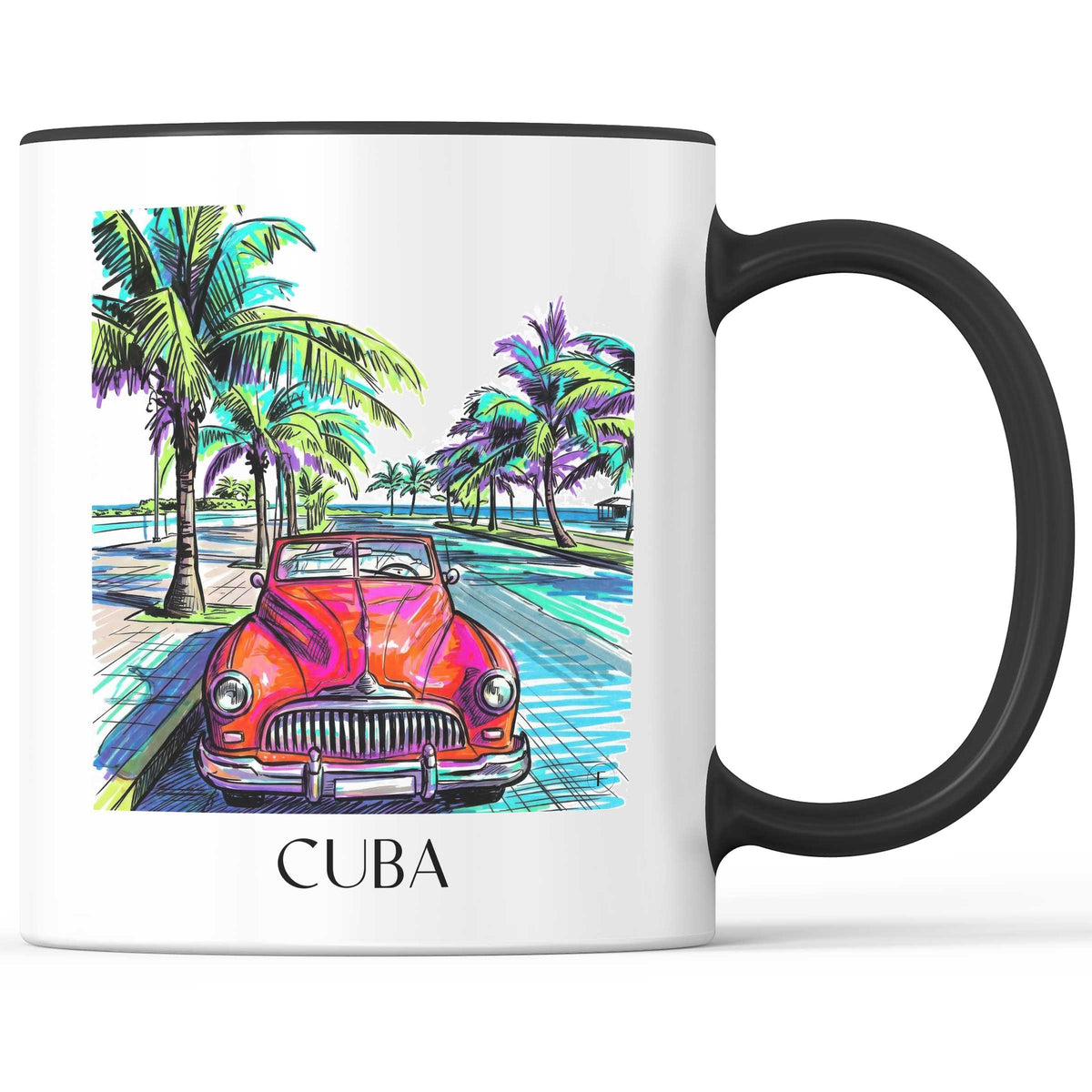 Kuba - Kuba Becher - Kaffeetasse im Tag Graffiti Stil - favplace