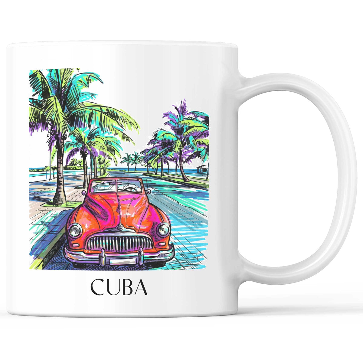 Kuba - Kuba Becher - Kaffeetasse im Tag Graffiti Stil - favplace