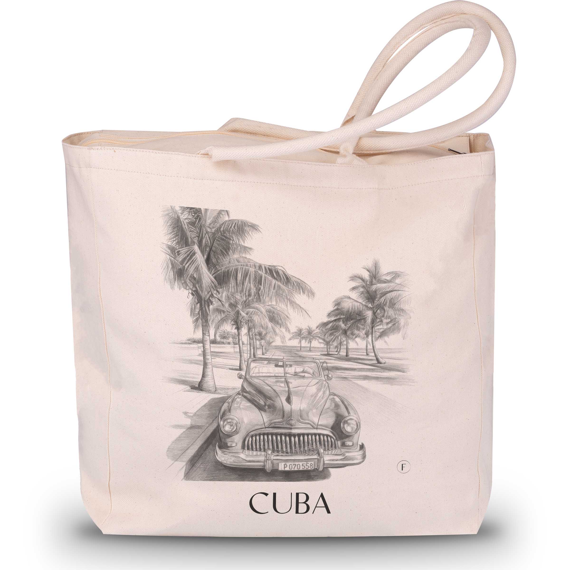 Kuba - Kuba Tote Bag - Einkaufstasche im Zeichnung Stil