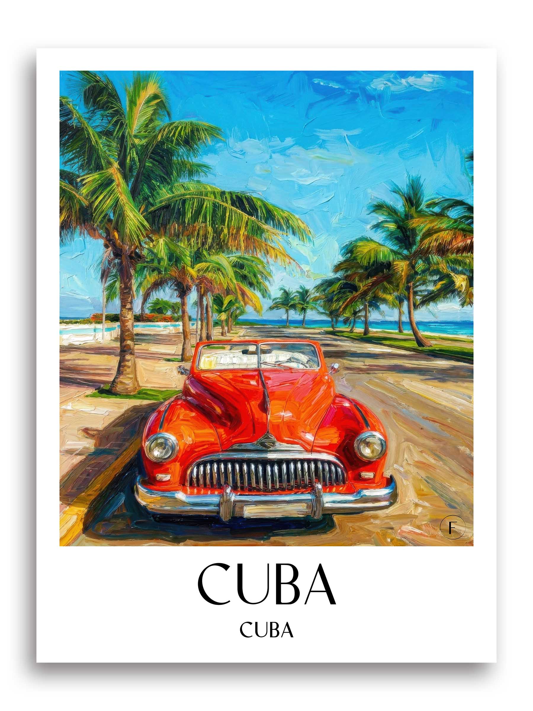 Kuba Poster - - Kuba Kunstdruck - Ölgemälde von A4 bis A1 - favplace