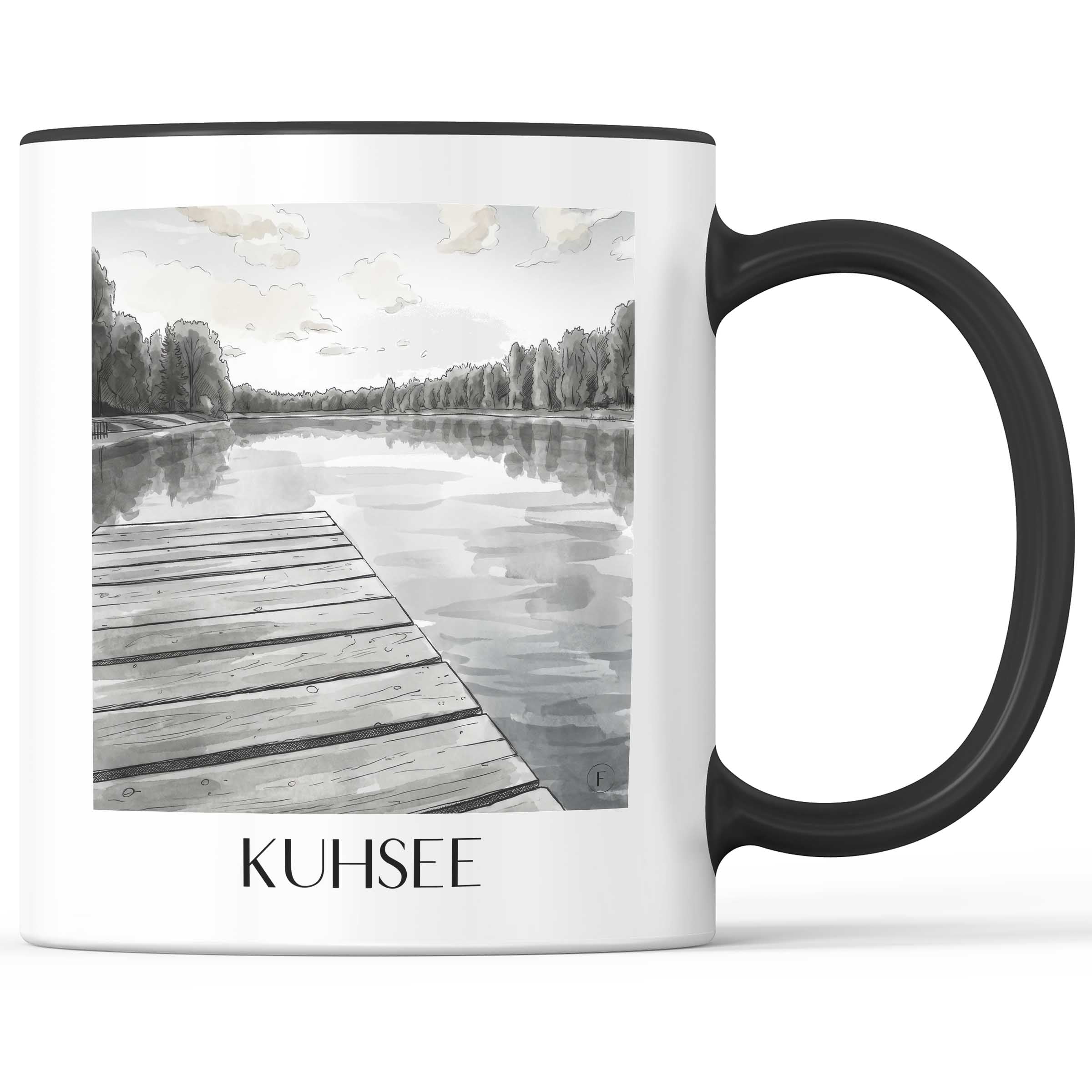 kuhsee-augsburg-deutschland-kaffeebecher-aquarell-schwarz-weiss