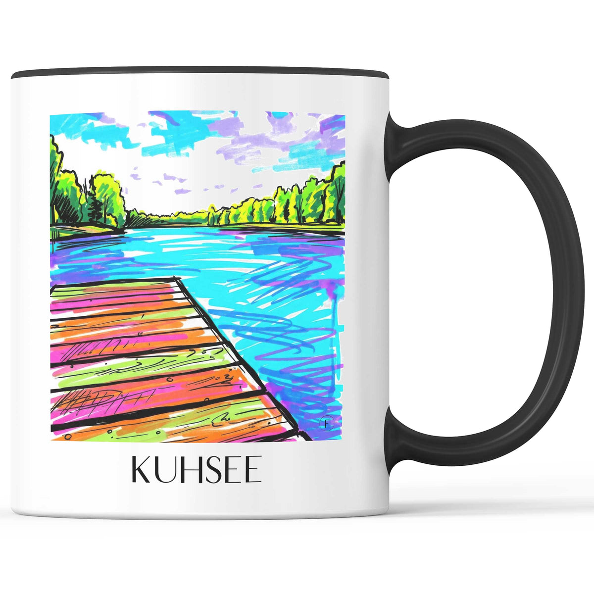 Kuhsee Kaffeebecher - Augsburg - Deutschland Becher - Kaffeetasse im Tag Graffiti Stil - favplace