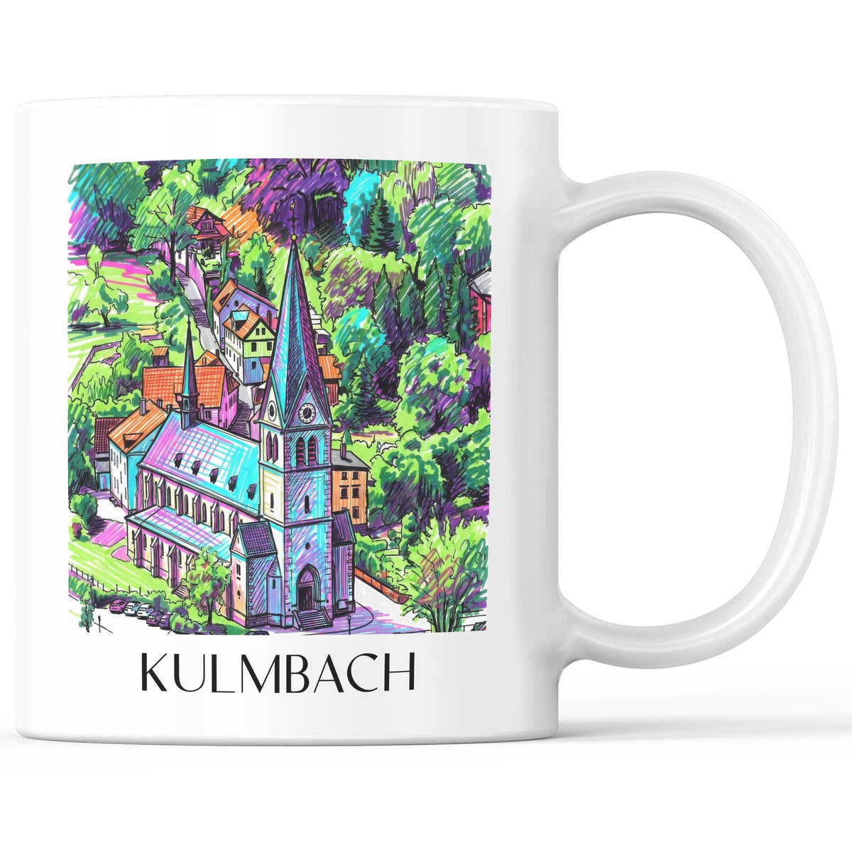 Kulmbach - Deutschland Becher - Kaffeetasse im Tag Graffiti Stil - favplace