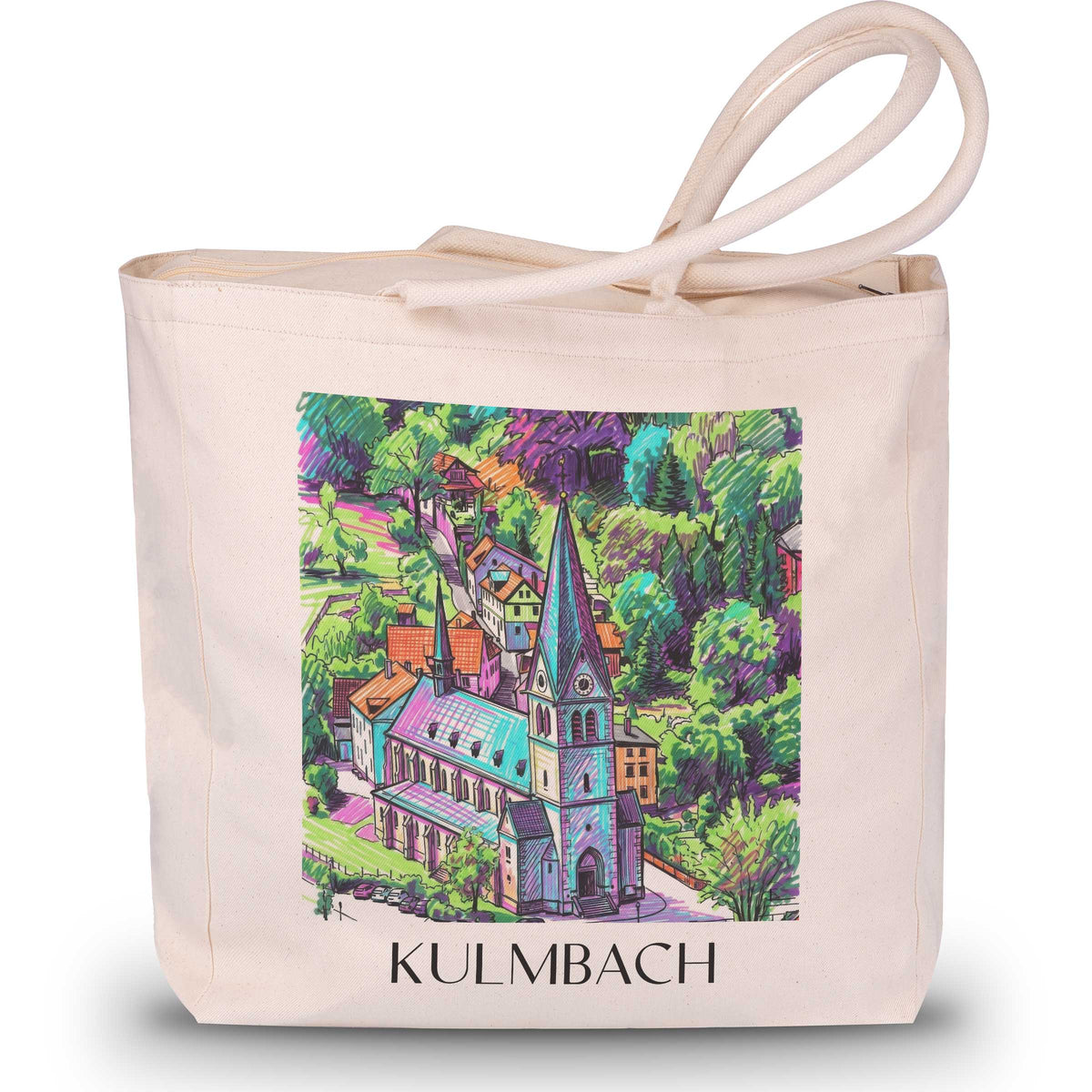 Kulmbach - Deutschland Tote Bag - Einkaufstasche im Tag Graffiti Stil - favplace