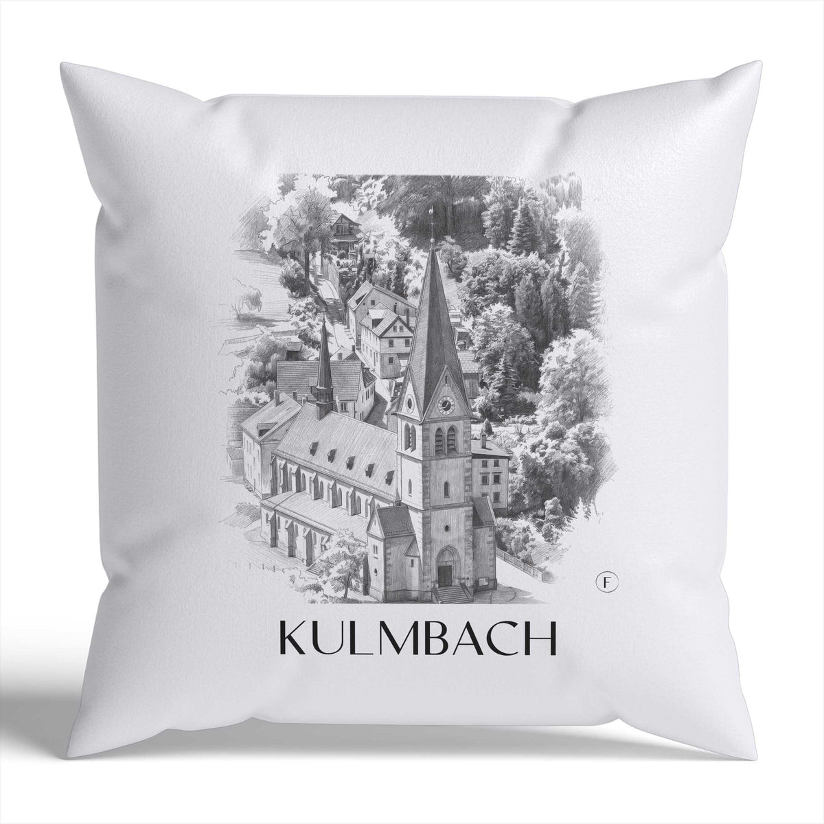 Kulmbach Kissenhülle - Zierkissen Bezug - Deutschland - Deutschland Kissen bzw. Kissenbezug im Zeichnung Stil - favplace