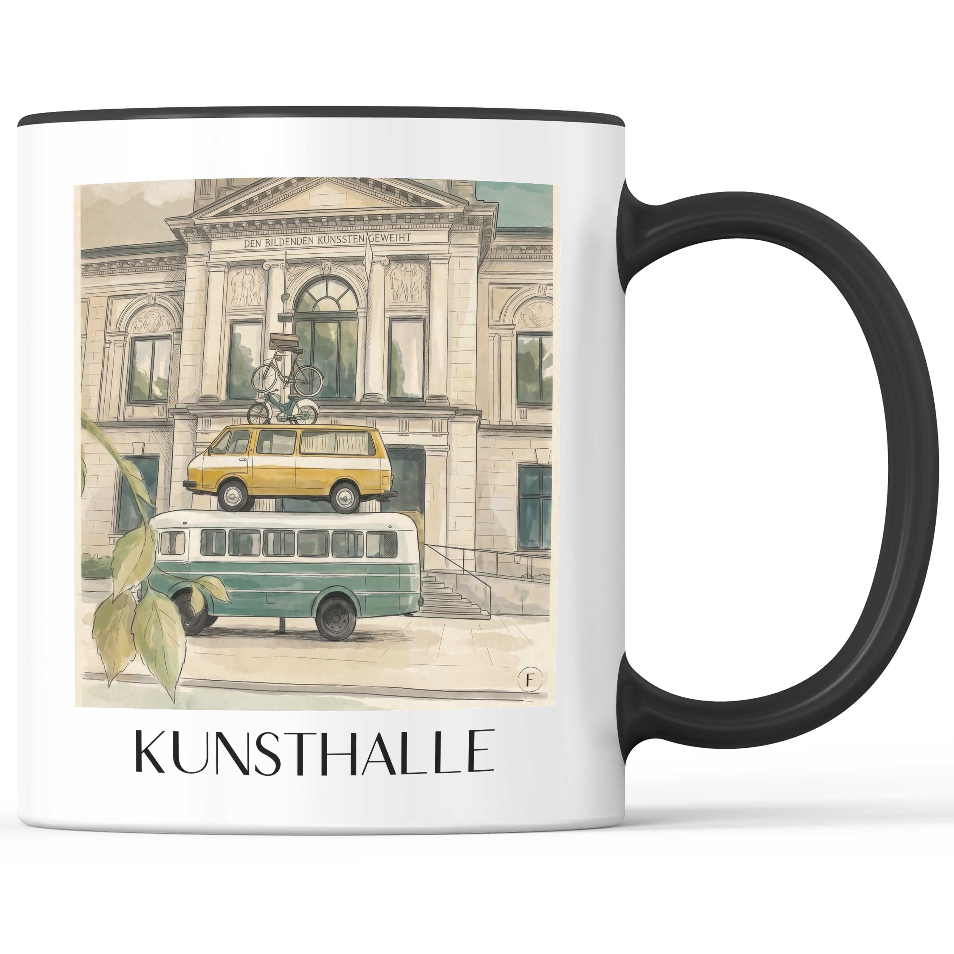 Kunsthalle Kaffeebecher - Bremen - Deutschland Becher - Kaffeetasse im Aquarell Stil - favplace